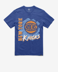 NEW YORK KNICKS FRONT ROW '47 FRANKLIN TEE JETTY BLUE