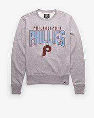 PHILADELPHIA PHILLIES COOPERSTOWN TEAM ELEMENTS ARCH '47 HEADLINE CREW SLATE GREY
