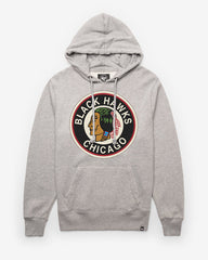 CHICAGO BLACKHAWKS VINTAGE IMPRINT '47 HEADLINE HOOD SLATE GREY