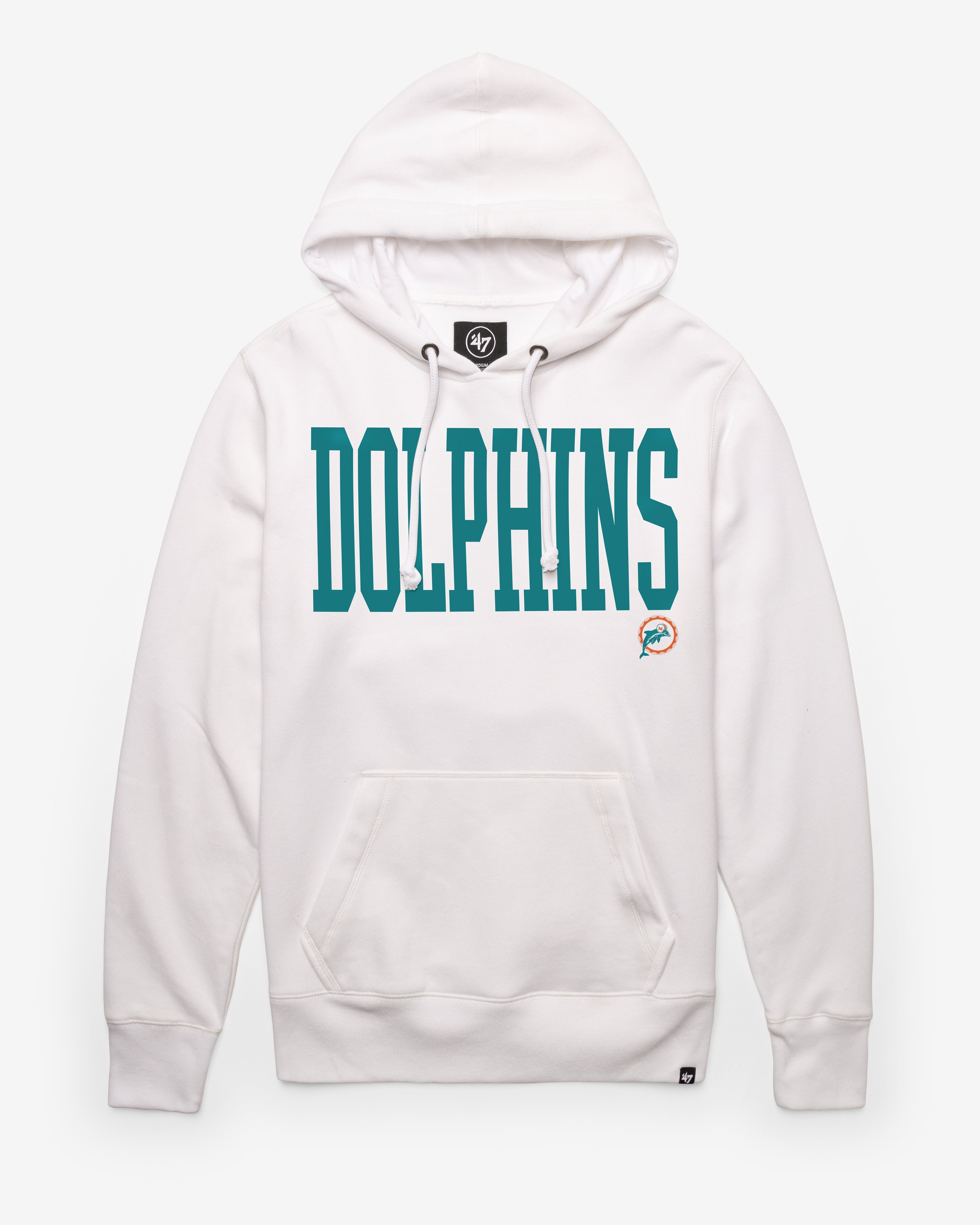 MIAMI DOLPHINS HISTORIC DIME '47 HEADLINE HOOD WHITE WASH