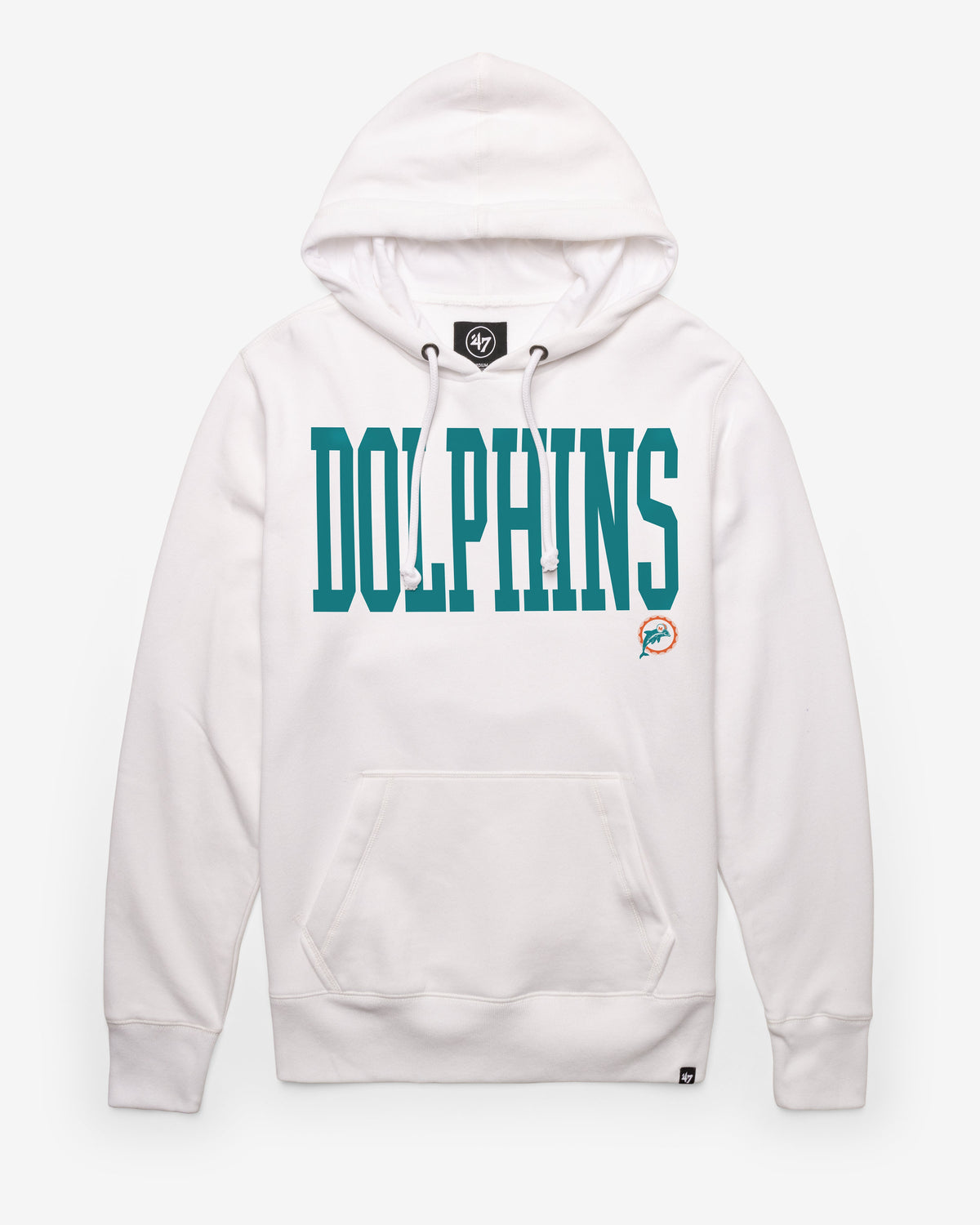 MIAMI DOLPHINS HISTORIC DIME '47 HEADLINE HOOD WHITE WASH