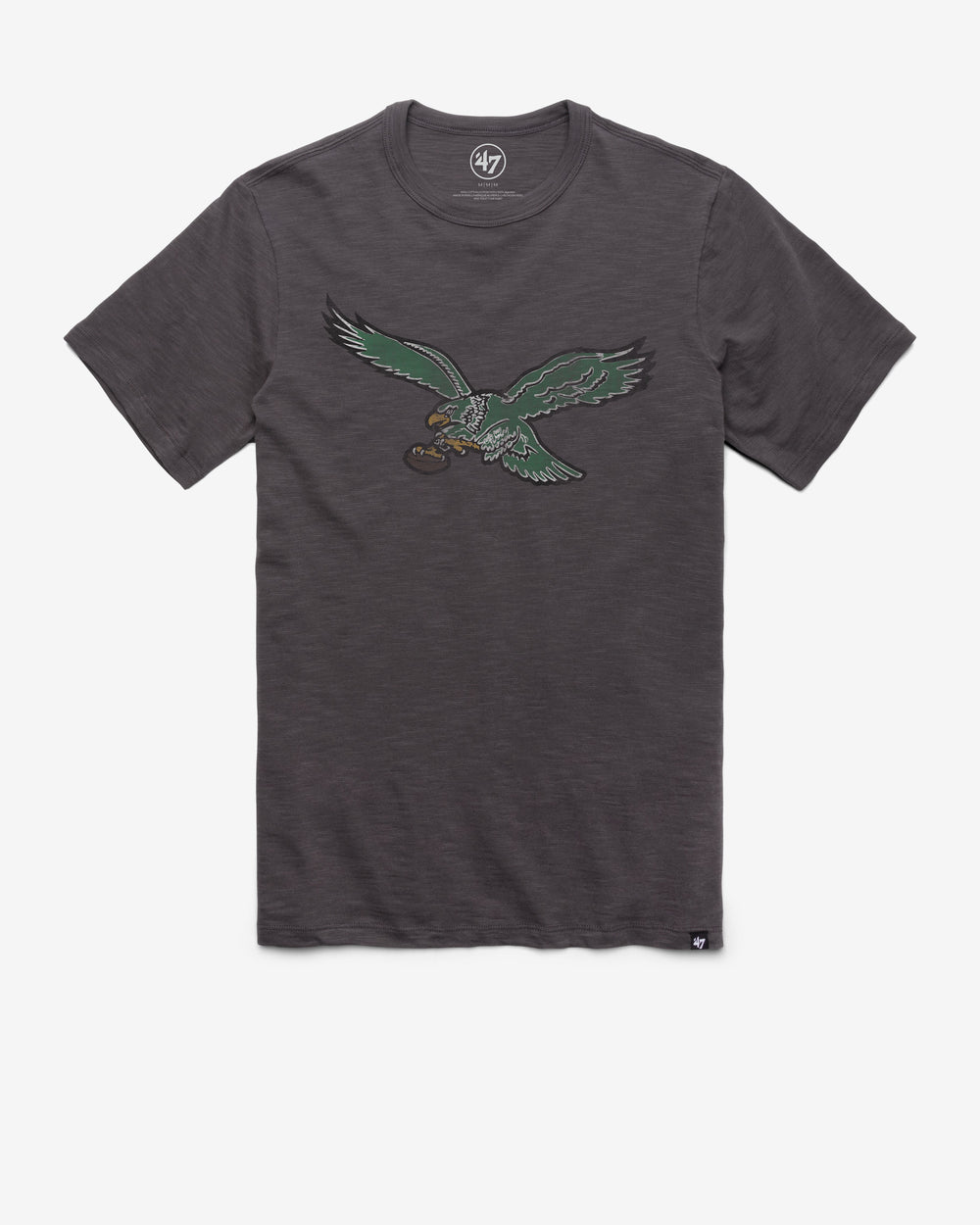 PHILADELPHIA EAGLES HISTORIC GRIT VINTAGE '47 SCRUM TEE CHARCOAL