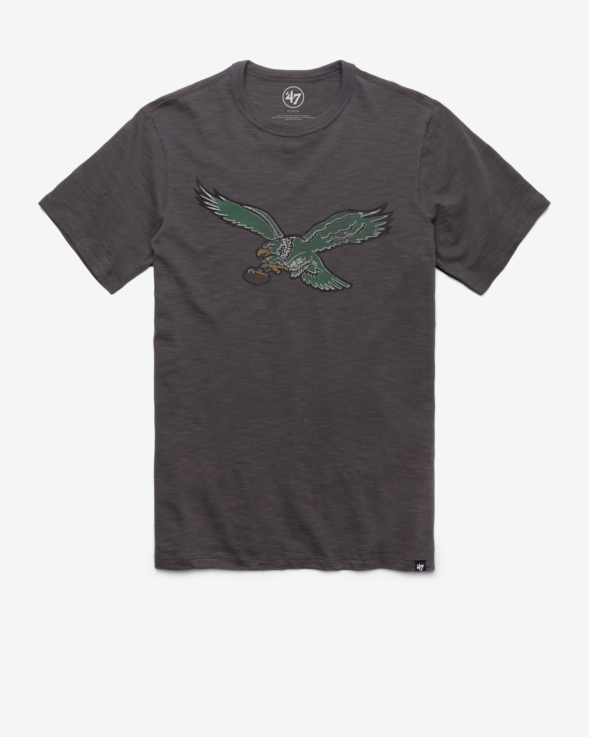 PHILADELPHIA EAGLES HISTORIC GRIT VINTAGE '47 SCRUM TEE CHARCOAL