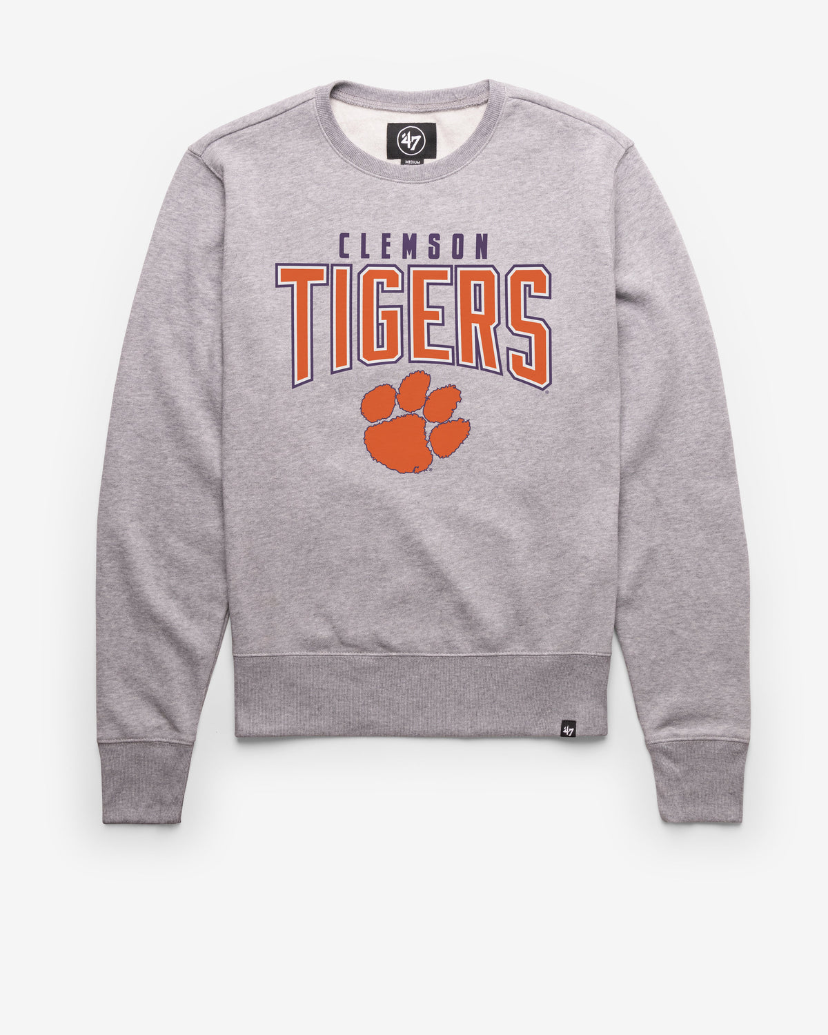 CLEMSON TIGERS TEAM ELEMENTS ARCH '47 HEADLINE CREW SLATE GREY