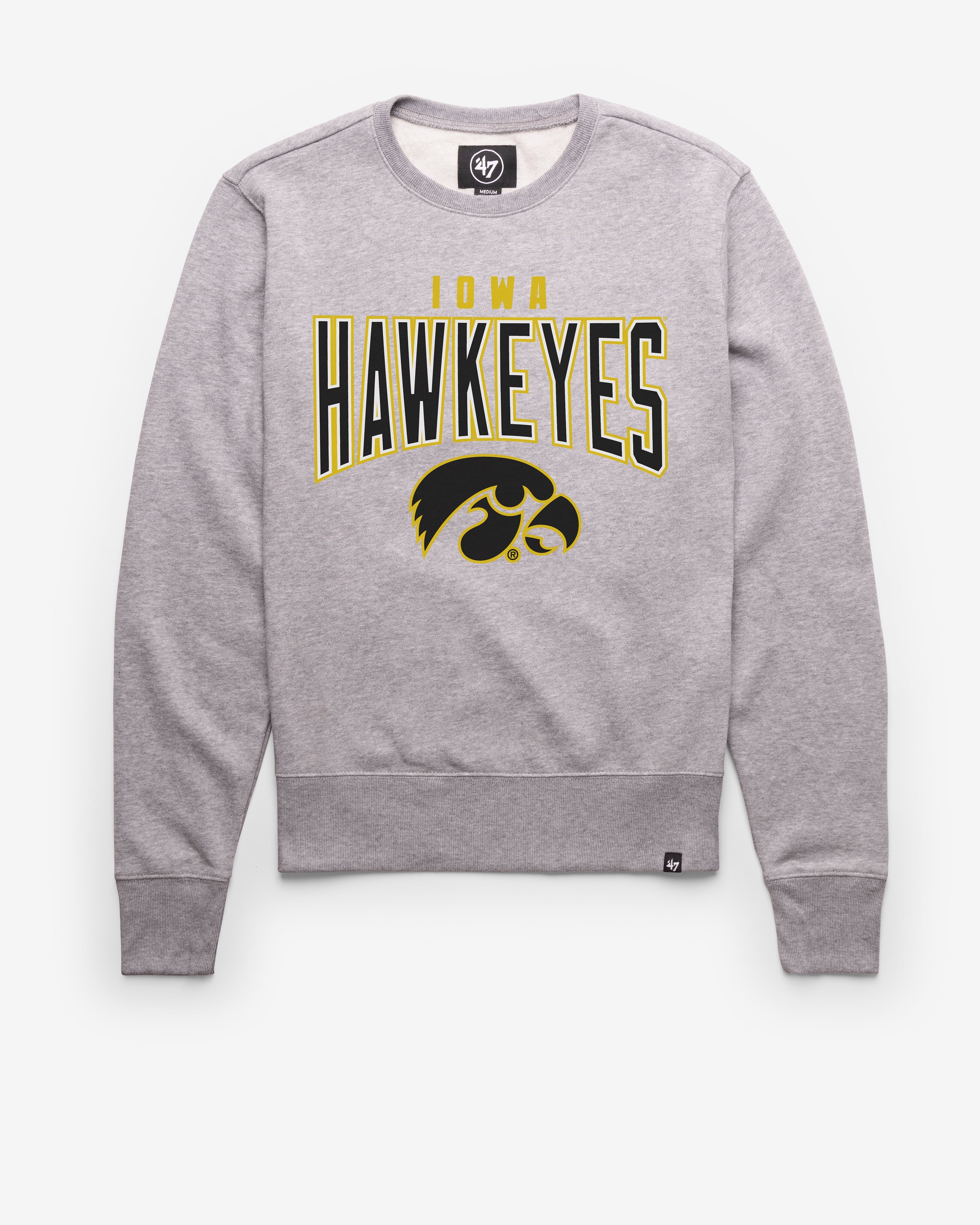 IOWA HAWKEYES TEAM ELEMENTS ARCH '47 HEADLINE CREW SLATE GREY