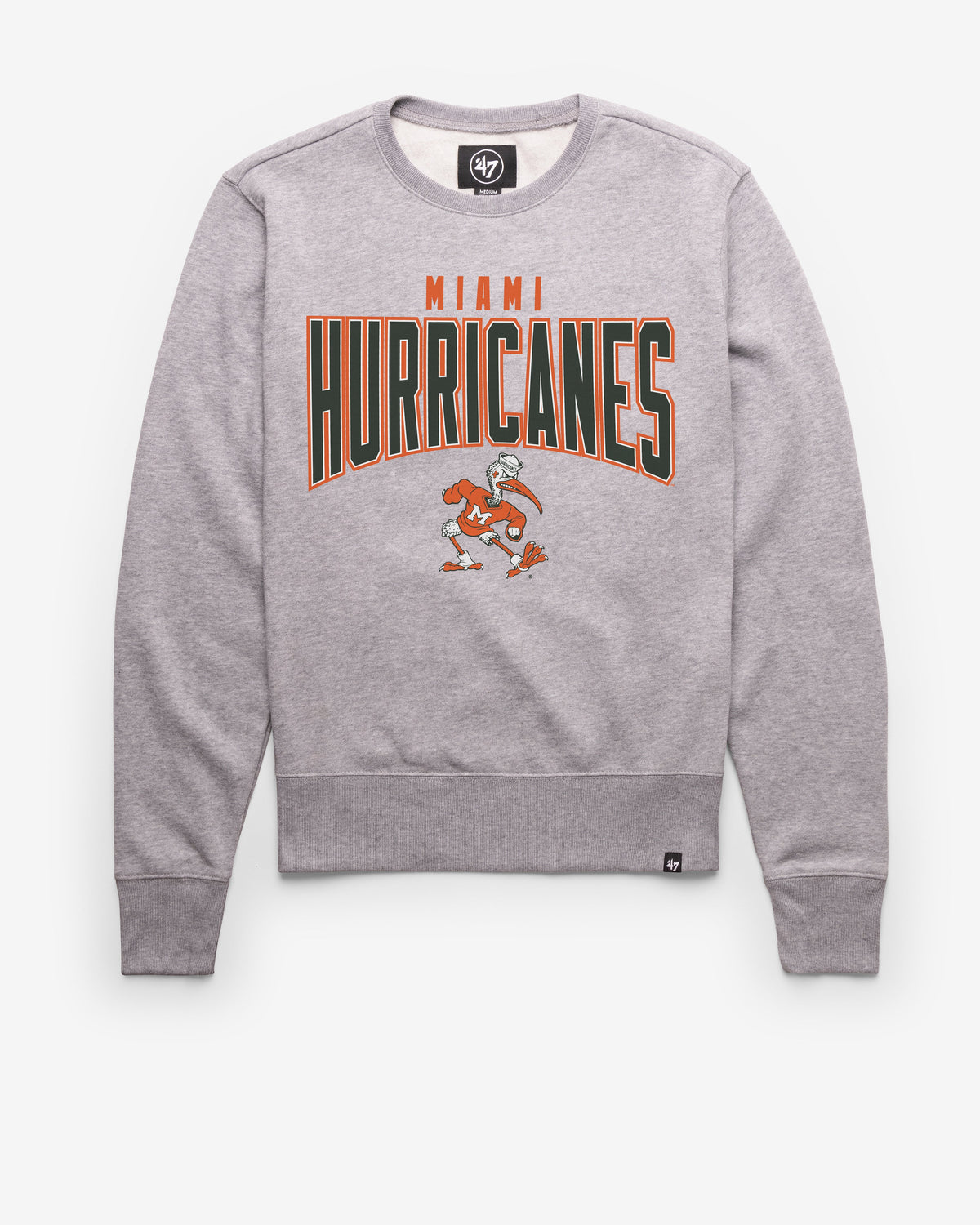 MIAMI HURRICANES TEAM ELEMENTS ARCH '47 HEADLINE CREW SLATE GREY
