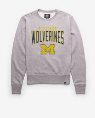 MICHIGAN WOLVERINES TEAM ELEMENTS ARCH '47 HEADLINE CREW SLATE GREY