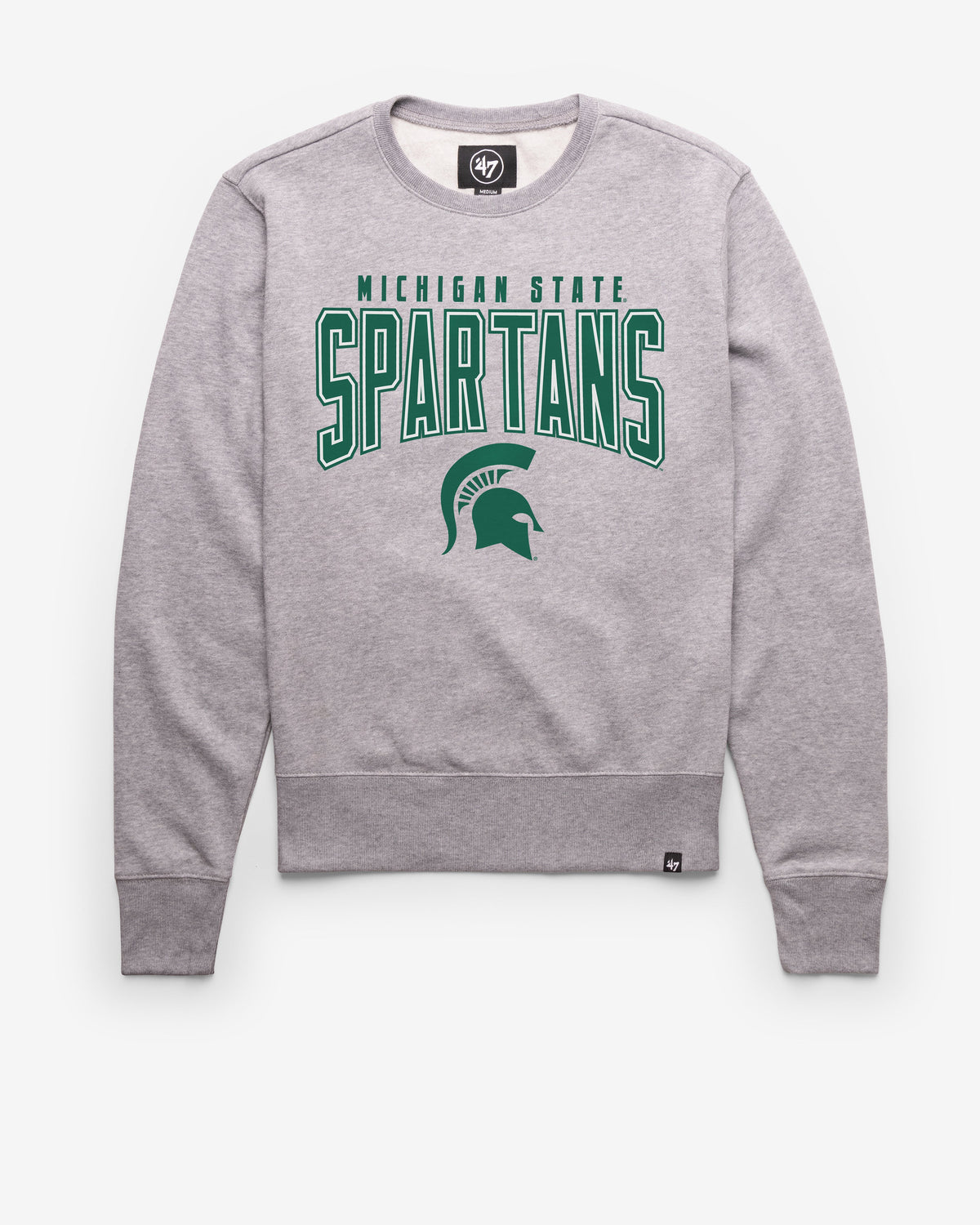 MICHIGAN STATE SPARTANS TEAM ELEMENTS ARCH '47 HEADLINE CREW SLATE GREY