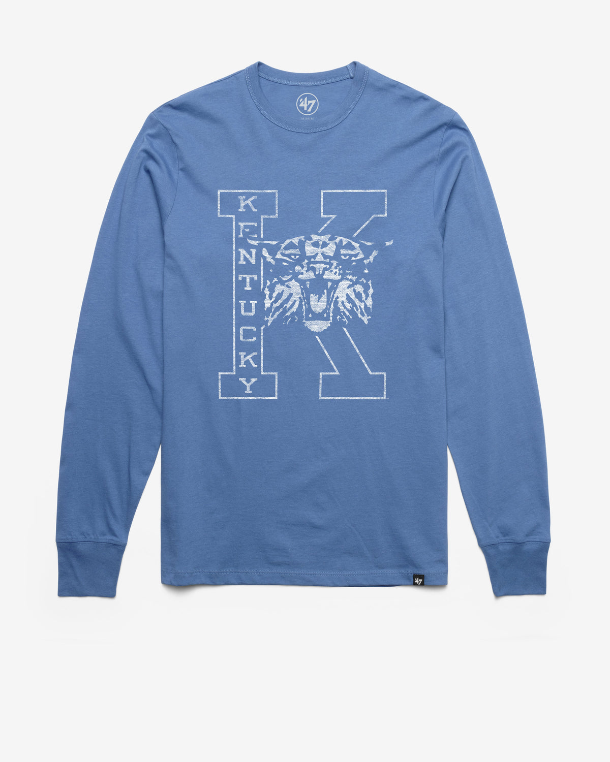 KENTUCKY WILDCATS VINTAGE PREMIER '47 FRANKLIN LONG SLEEVE TEE CADET BLUE