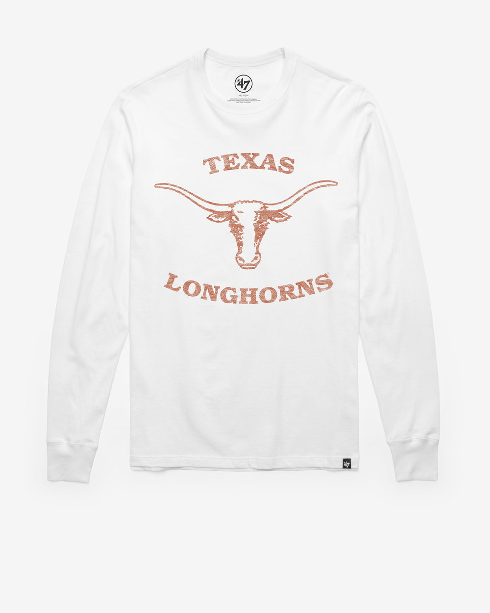TEXAS LONGHORNS VINTAGE PREMIER '47 FRANKLIN LONG SLEEVE TEE WHITE WASH