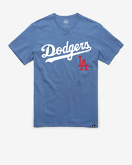 LOS ANGELES DODGERS PREGAME '47 FRANKLIN TEE CADET BLUE