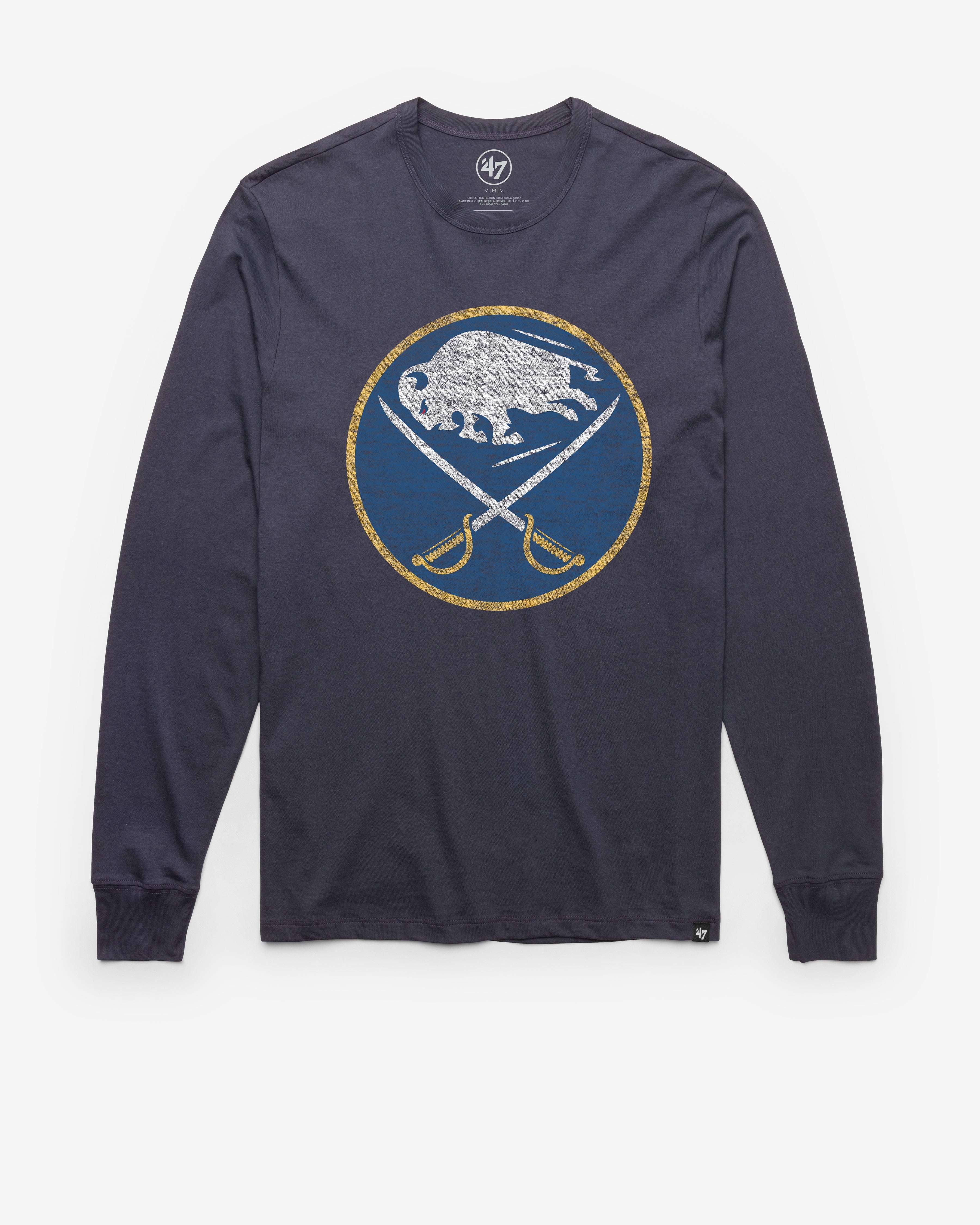 BUFFALO SABRES PREMIER '47 FRANKLIN LONG SLEEVE TEE ATLAS BLUE