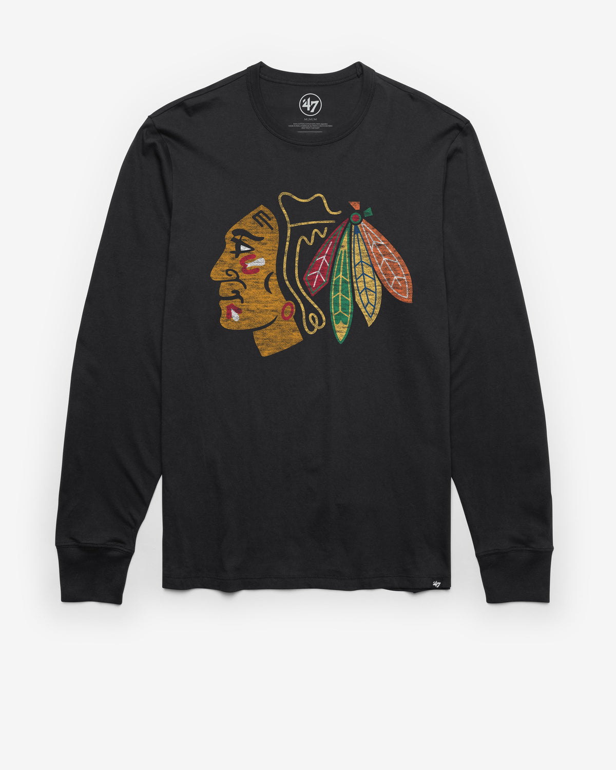 CHICAGO BLACKHAWKS PREMIER '47 FRANKLIN LONG SLEEVE TEE FLINT BLACK