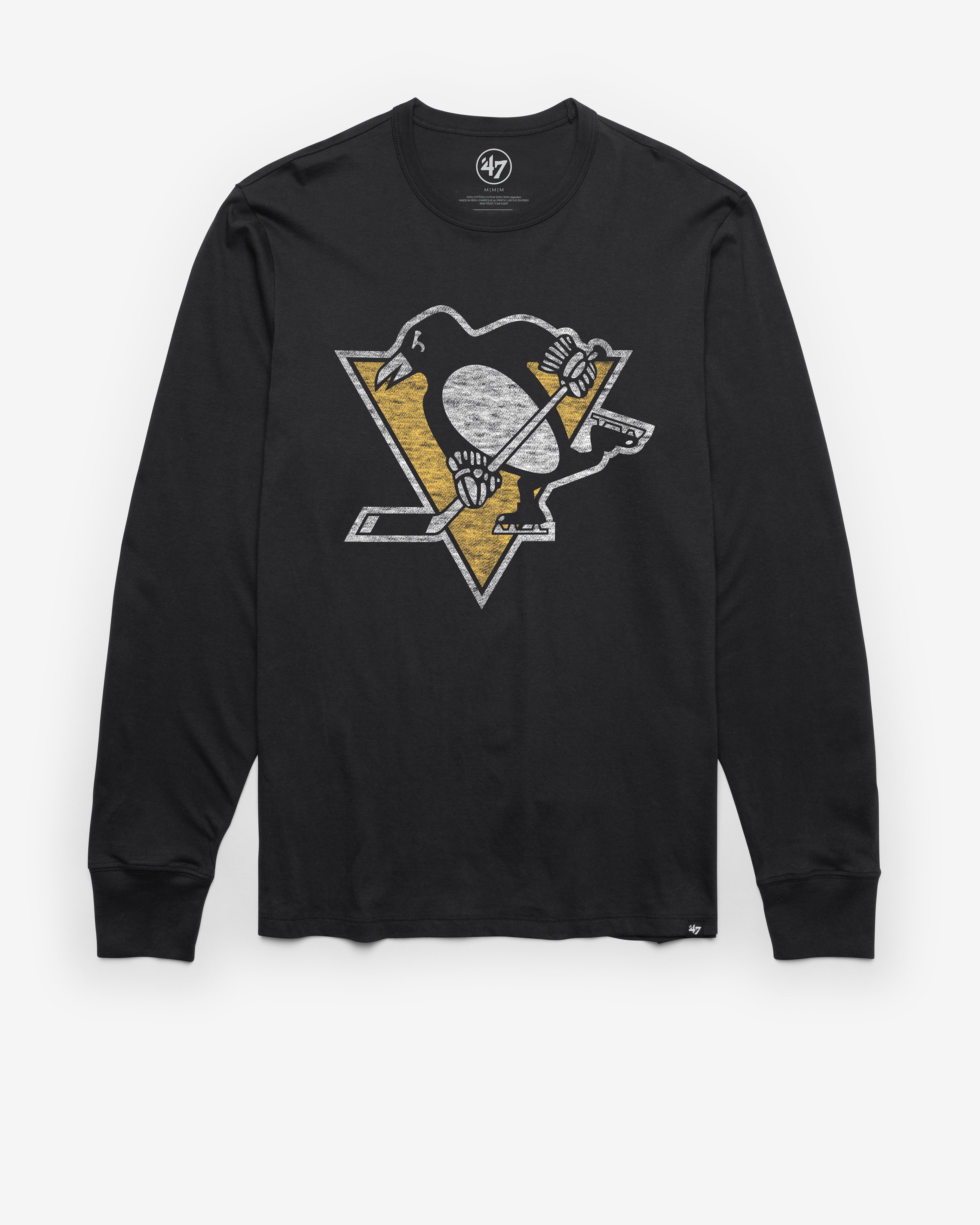 PITTSBURGH PENGUINS PREMIER '47 FRANKLIN LONG SLEEVE TEE FLINT BLACK