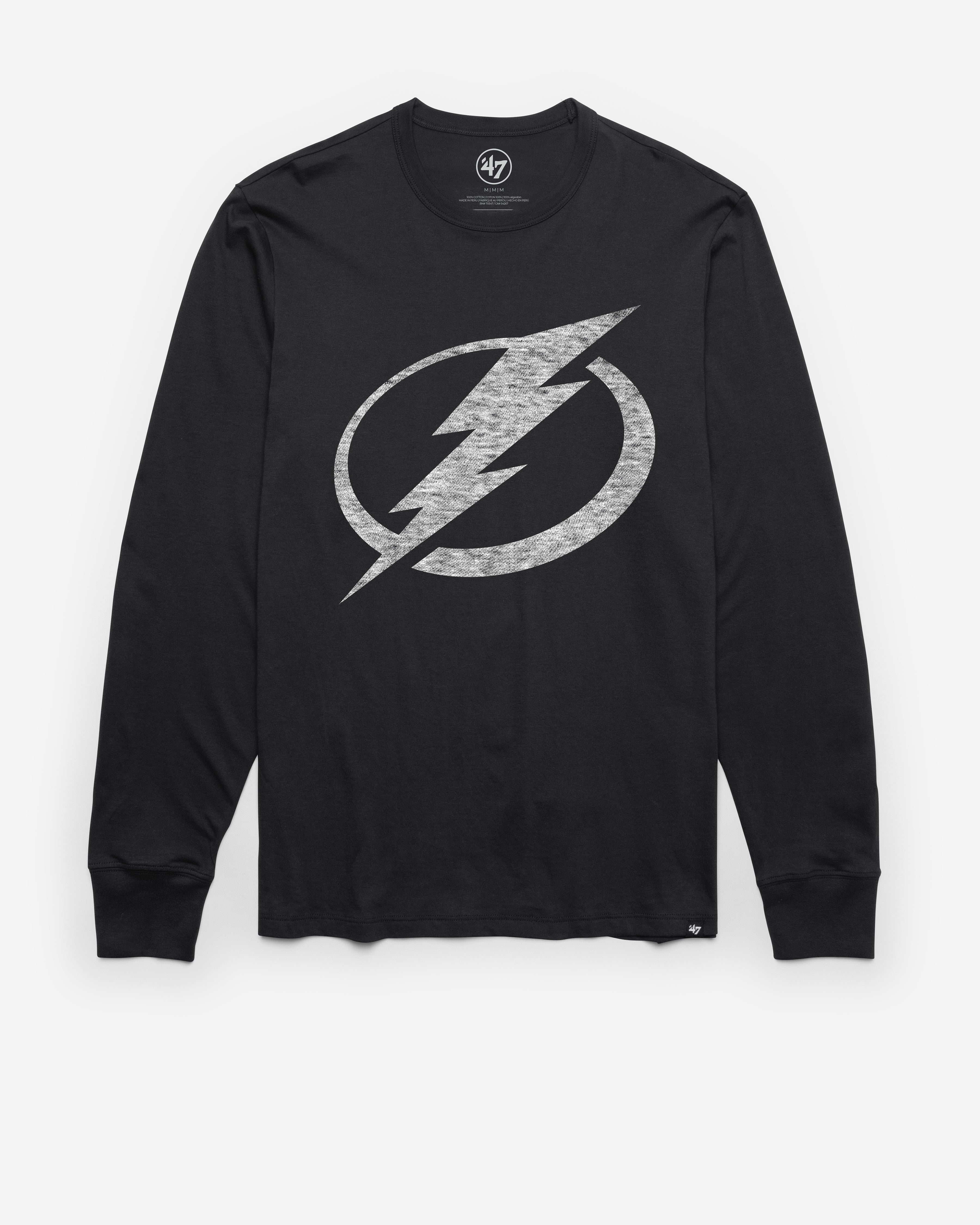 TAMPA BAY LIGHTNING PREMIER '47 FRANKLIN LONG SLEEVE TEE FLINT BLACK