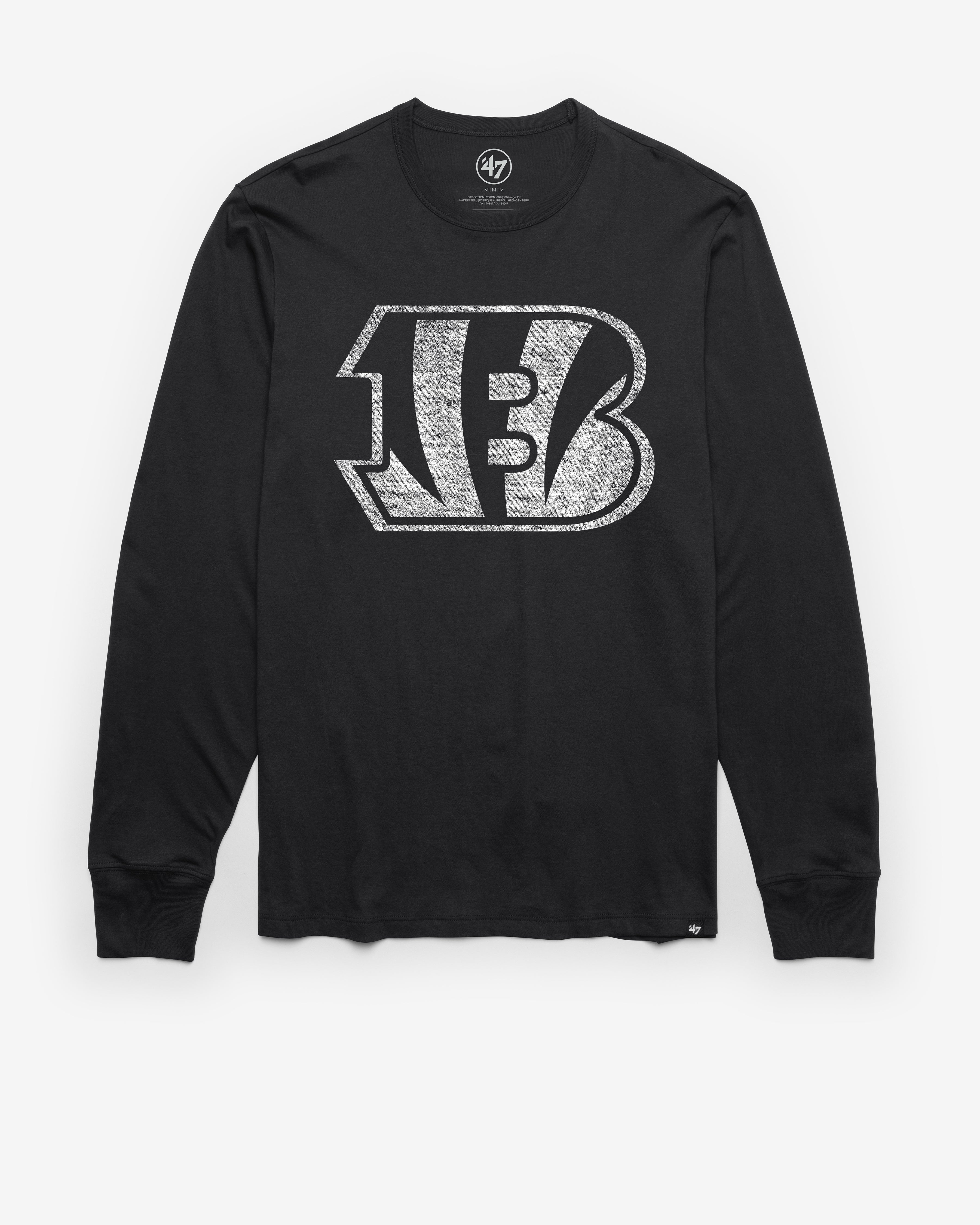 CINCINNATI BENGALS PREMIER '47 FRANKLIN LONG SLEEVE TEE FLINT BLACK