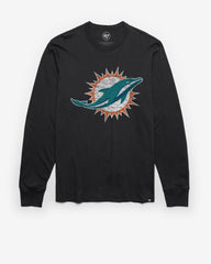 MIAMI DOLPHINS PREMIER '47 FRANKLIN LONG SLEEVE TEE FLINT BLACK