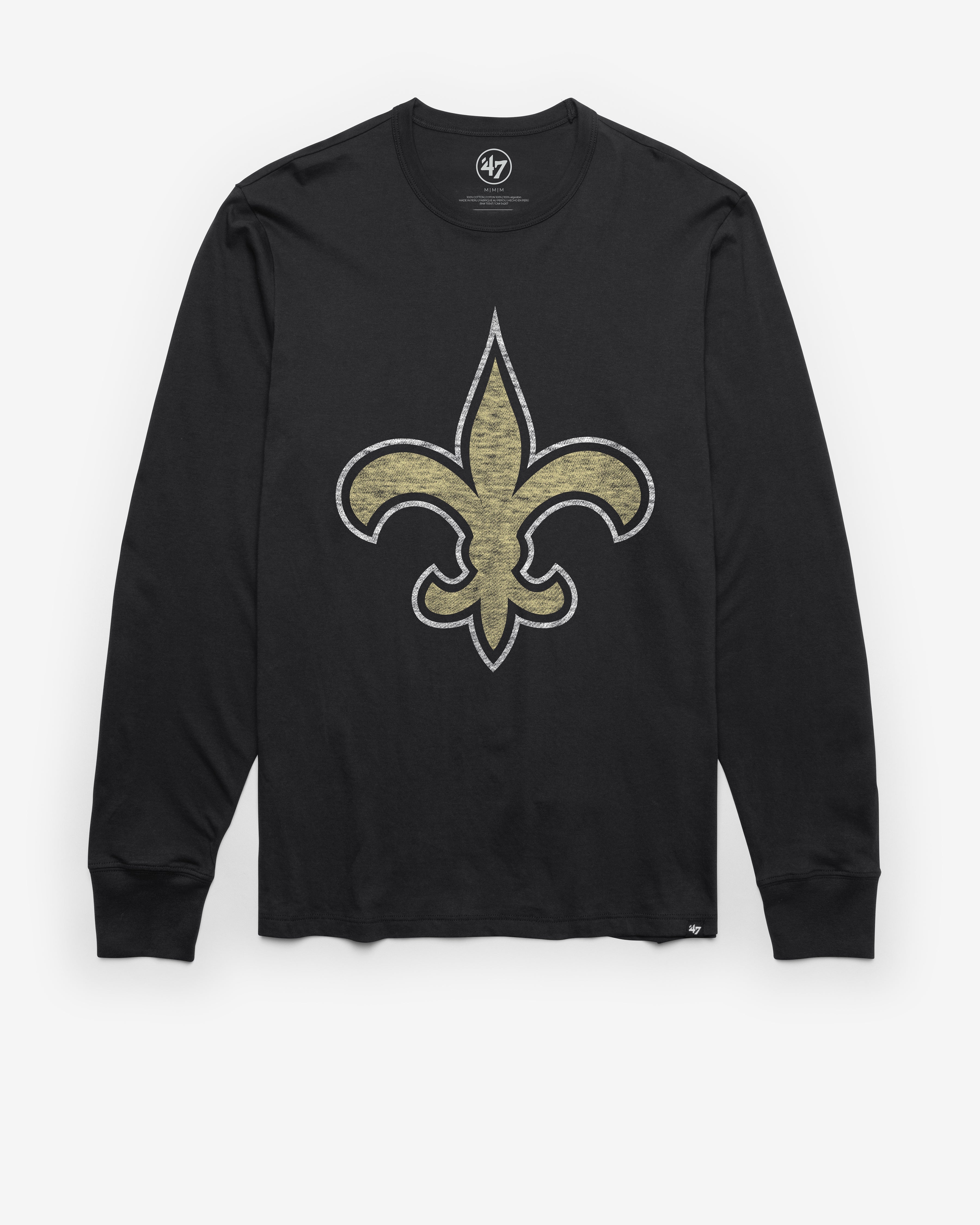 NEW ORLEANS SAINTS PREMIER '47 FRANKLIN LONG SLEEVE TEE FLINT BLACK