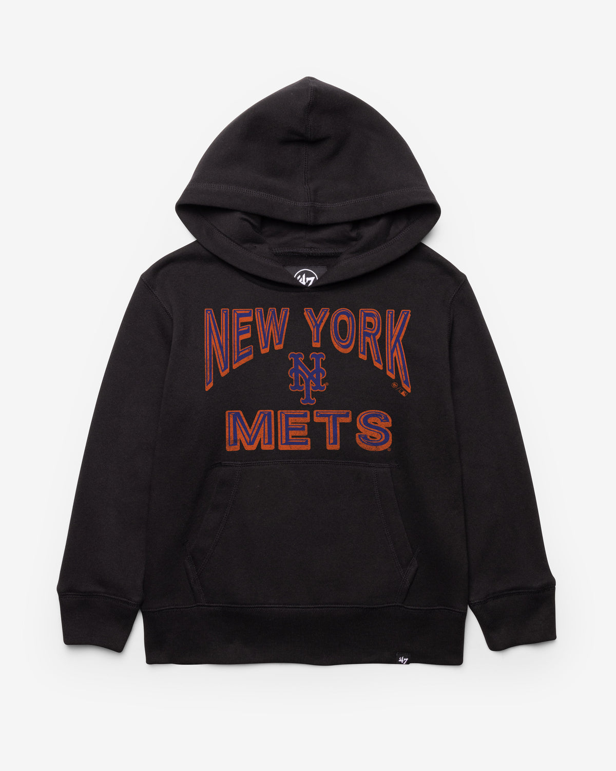 NEW YORK METS FAN OUT '47 HEADLINE HOOD KIDS JET BLACK