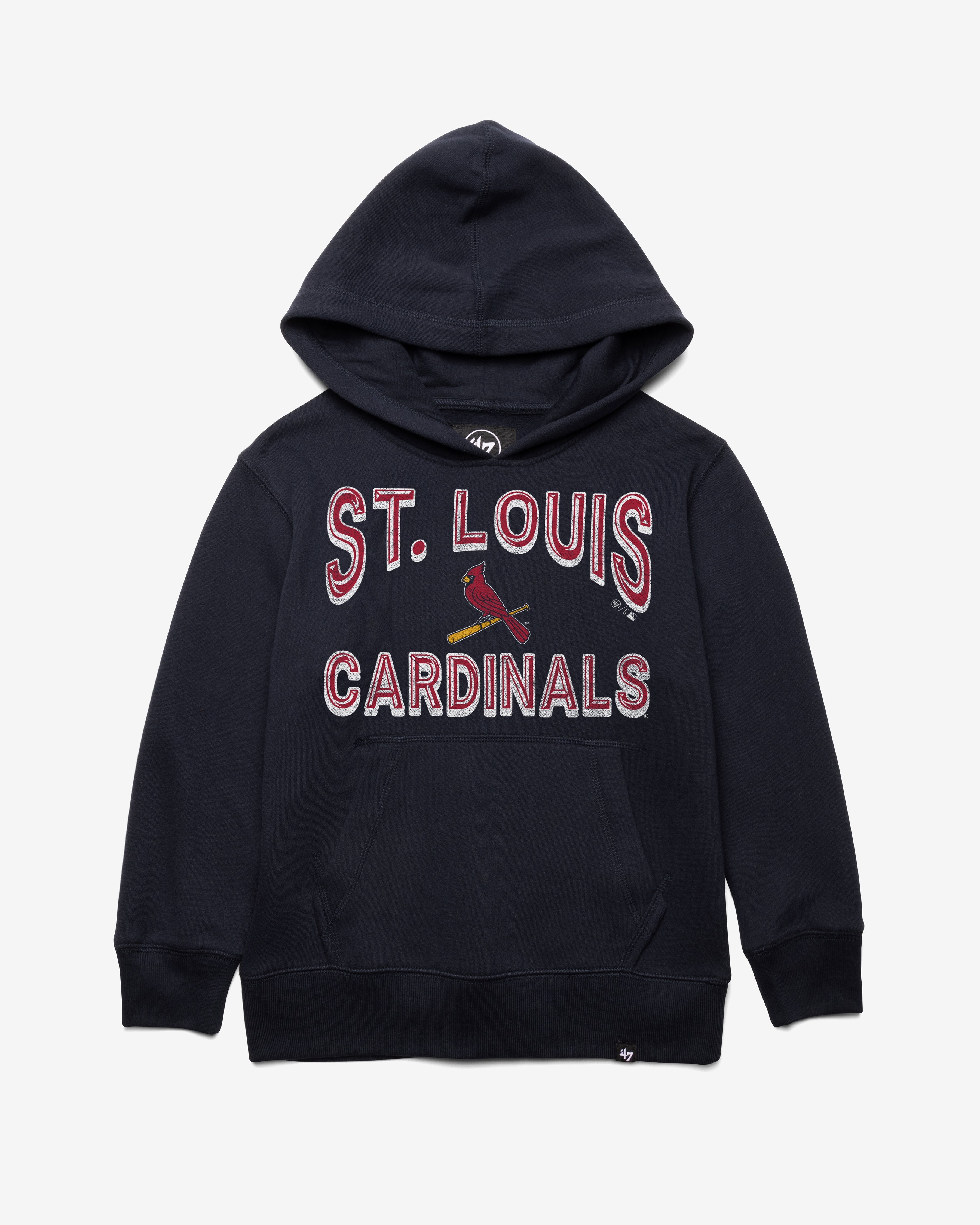 ST. LOUIS CARDINALS FAN OUT '47 HEADLINE HOOD KIDS FALL NAVY