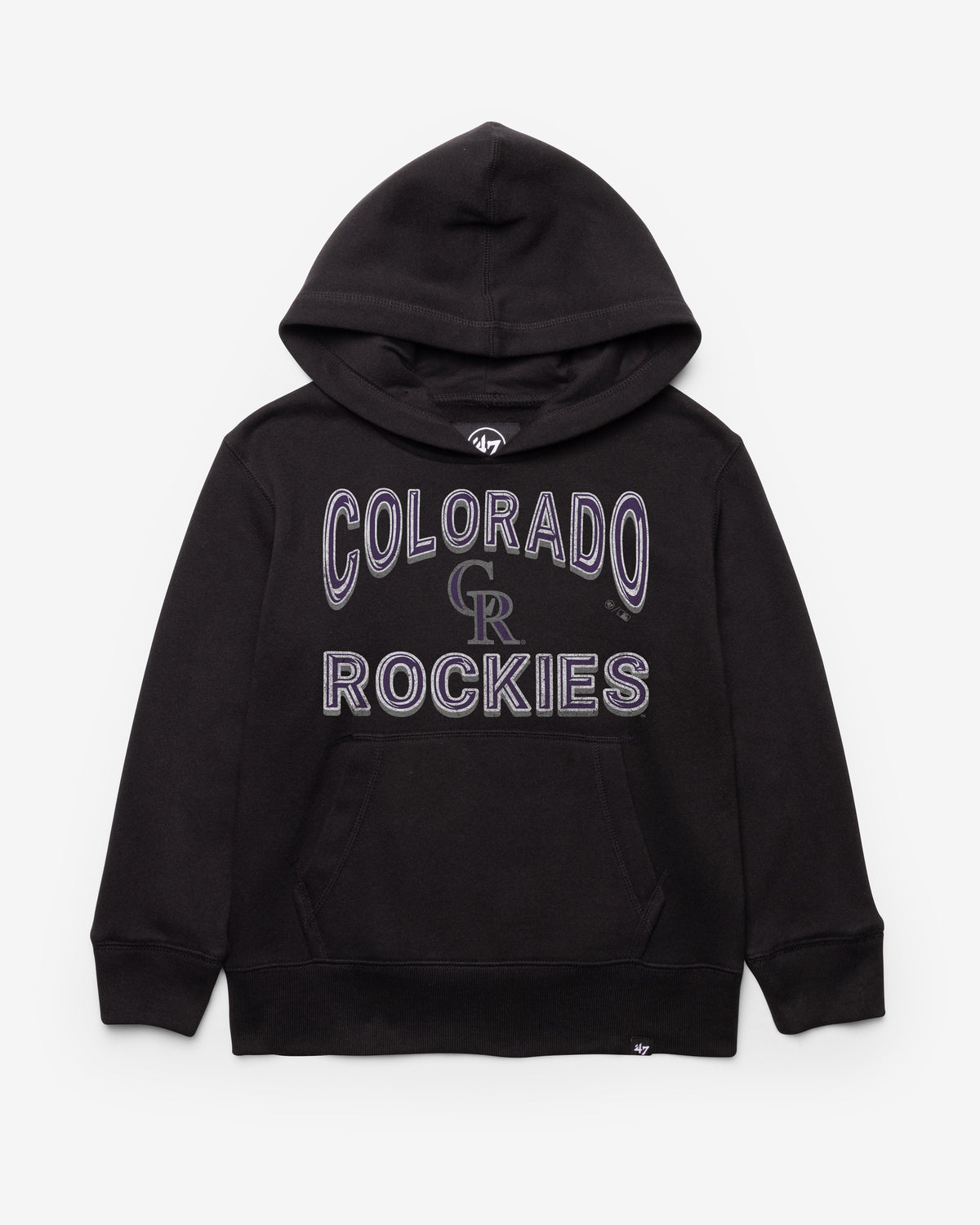 COLORADO ROCKIES FAN OUT '47 HEADLINE HOOD KIDS JET BLACK
