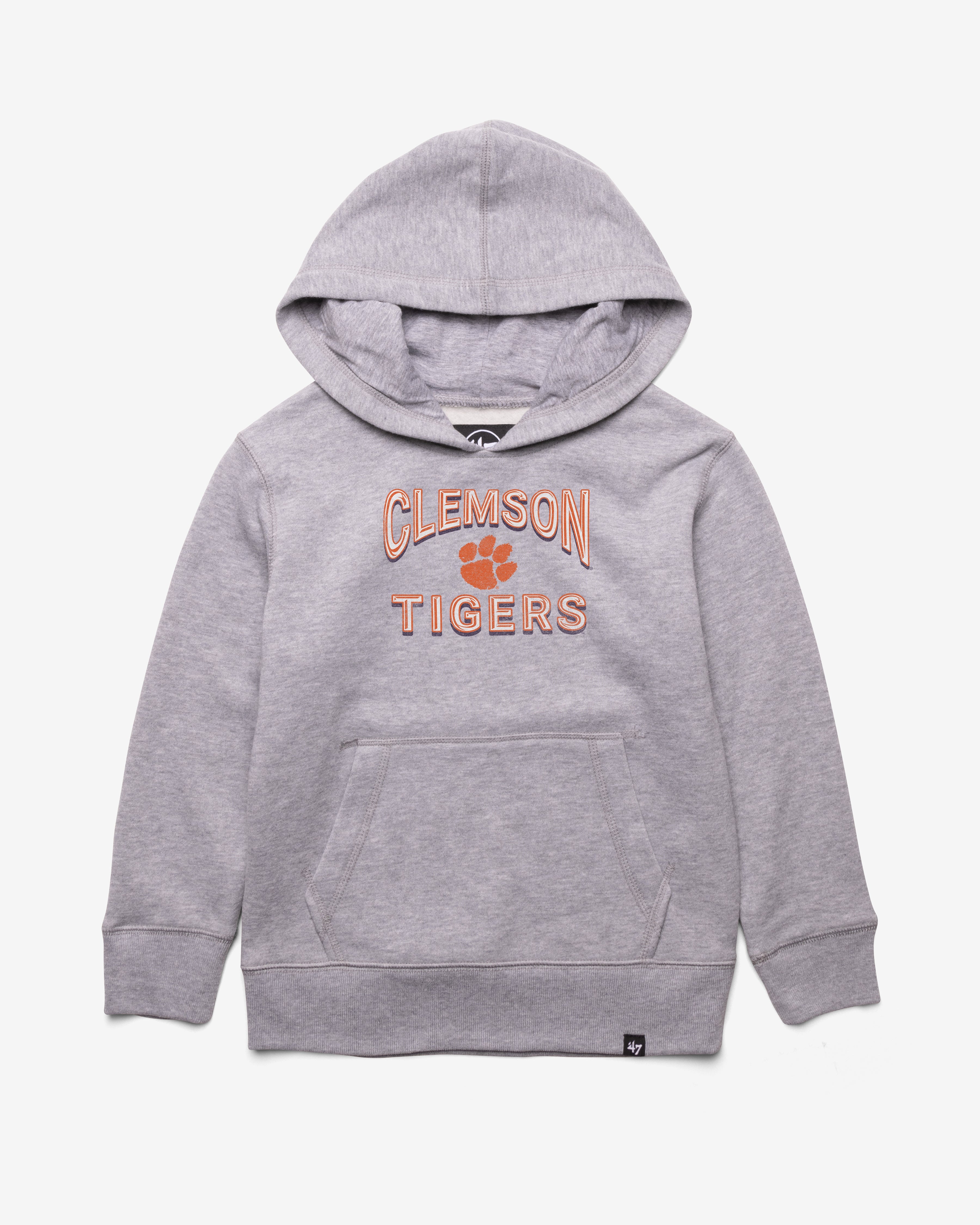 CLEMSON TIGERS FAN OUT '47 HEADLINE HOOD KIDS SLATE GREY