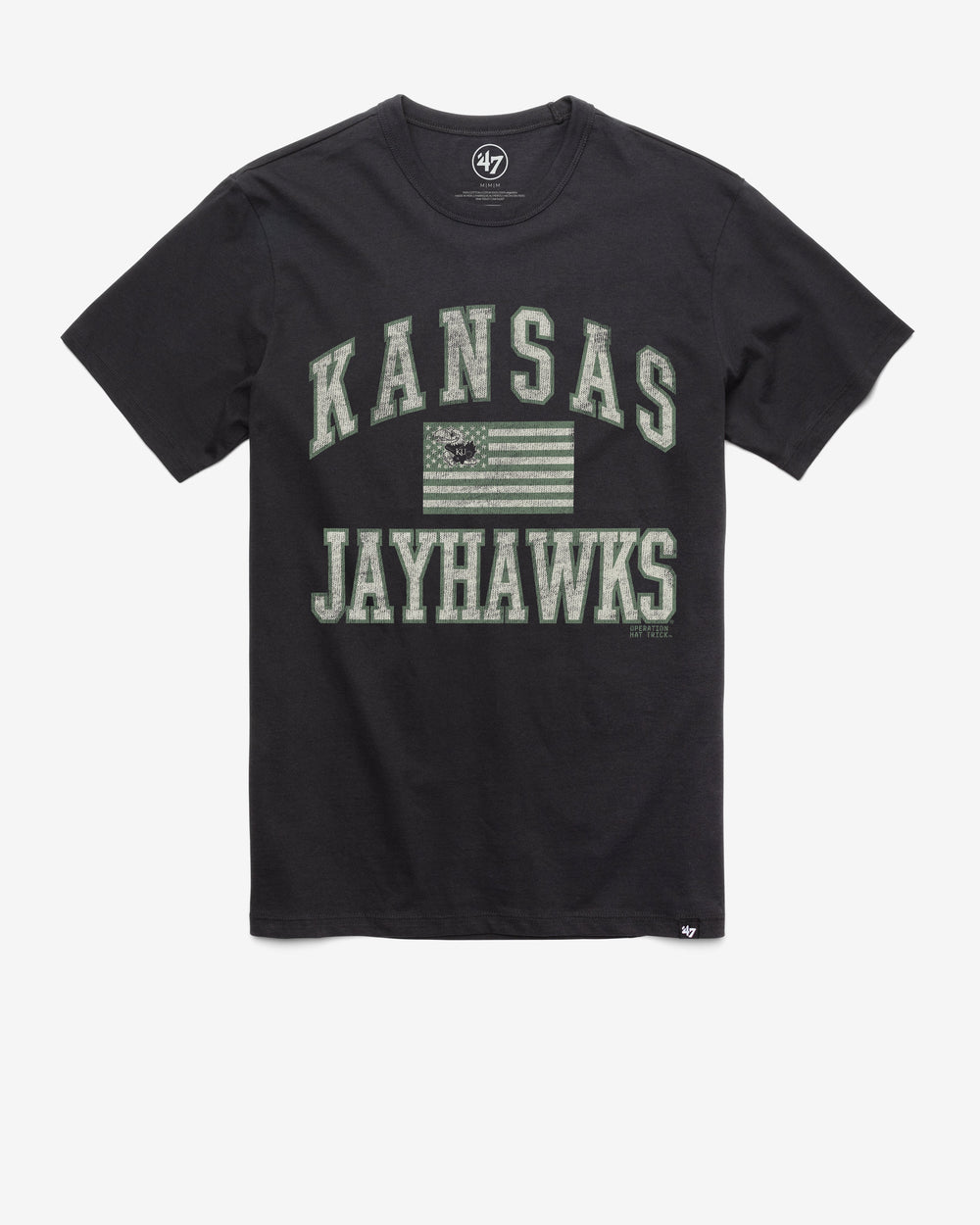 KANSAS JAYHAWKS OHT MAJOR '47 FRANKLIN TEE FLINT BLACK