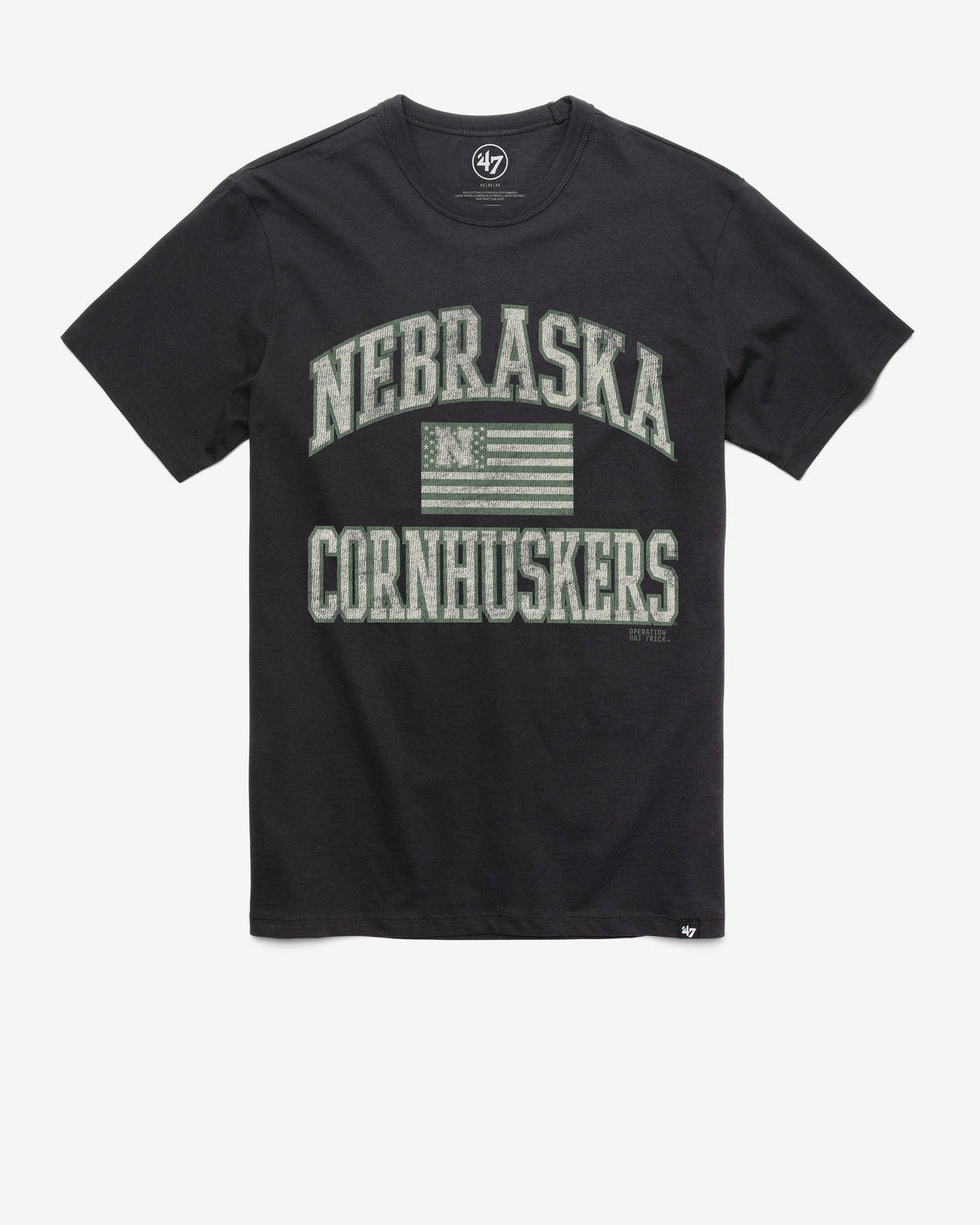 NEBRASKA CORNHUSKERS OHT MAJOR '47 FRANKLIN TEE FLINT BLACK