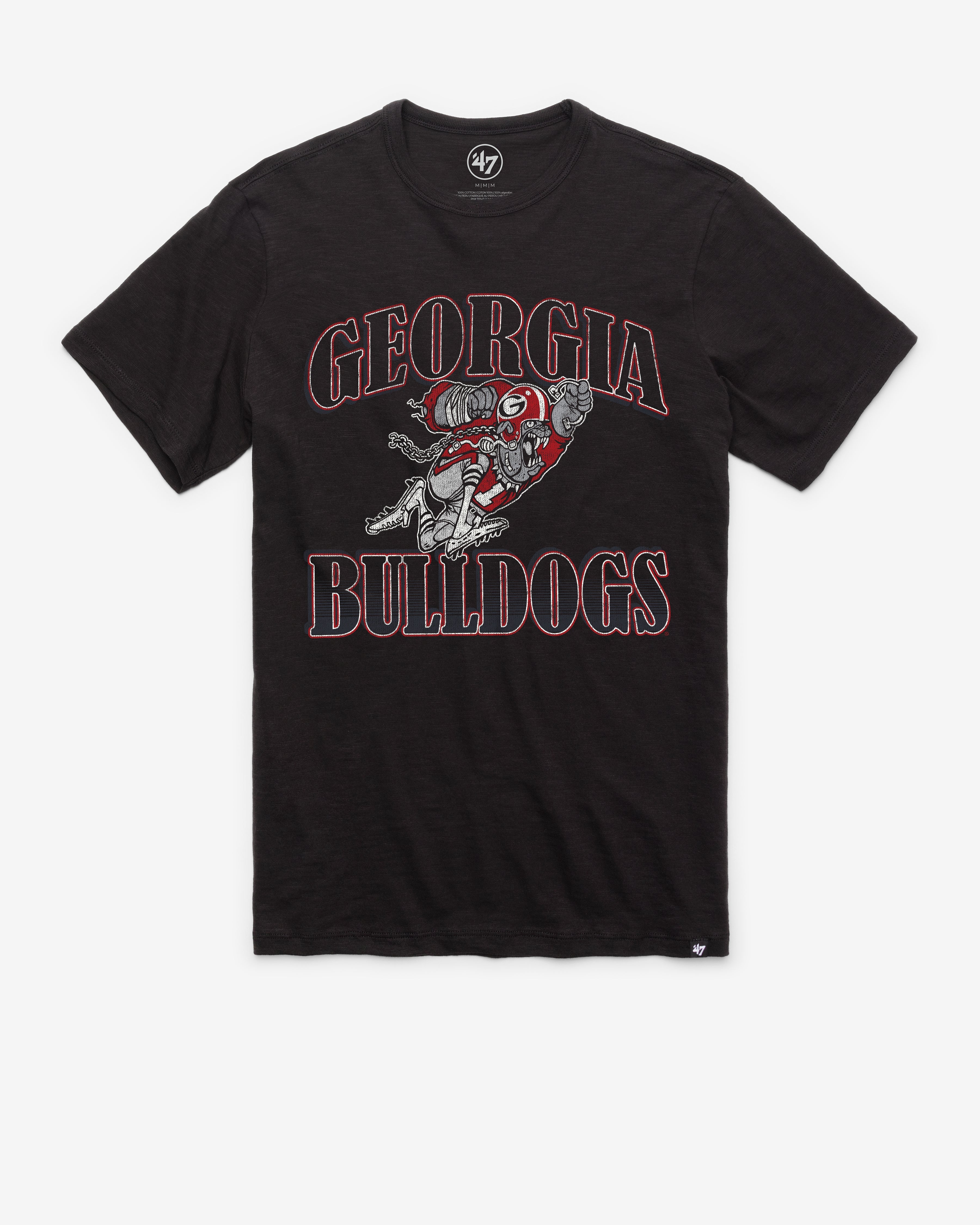 GEORGIA BULLDOGS VINTAGE OVERRUN '47 SCRUM TEE JET BLACK