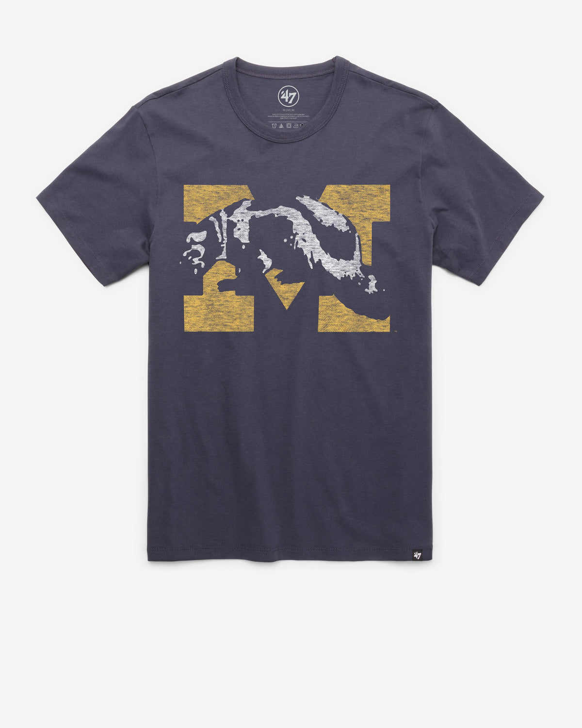 MICHIGAN WOLVERINES VINTAGE PREMIER '47 FRANKLIN TEE ATLAS BLUE