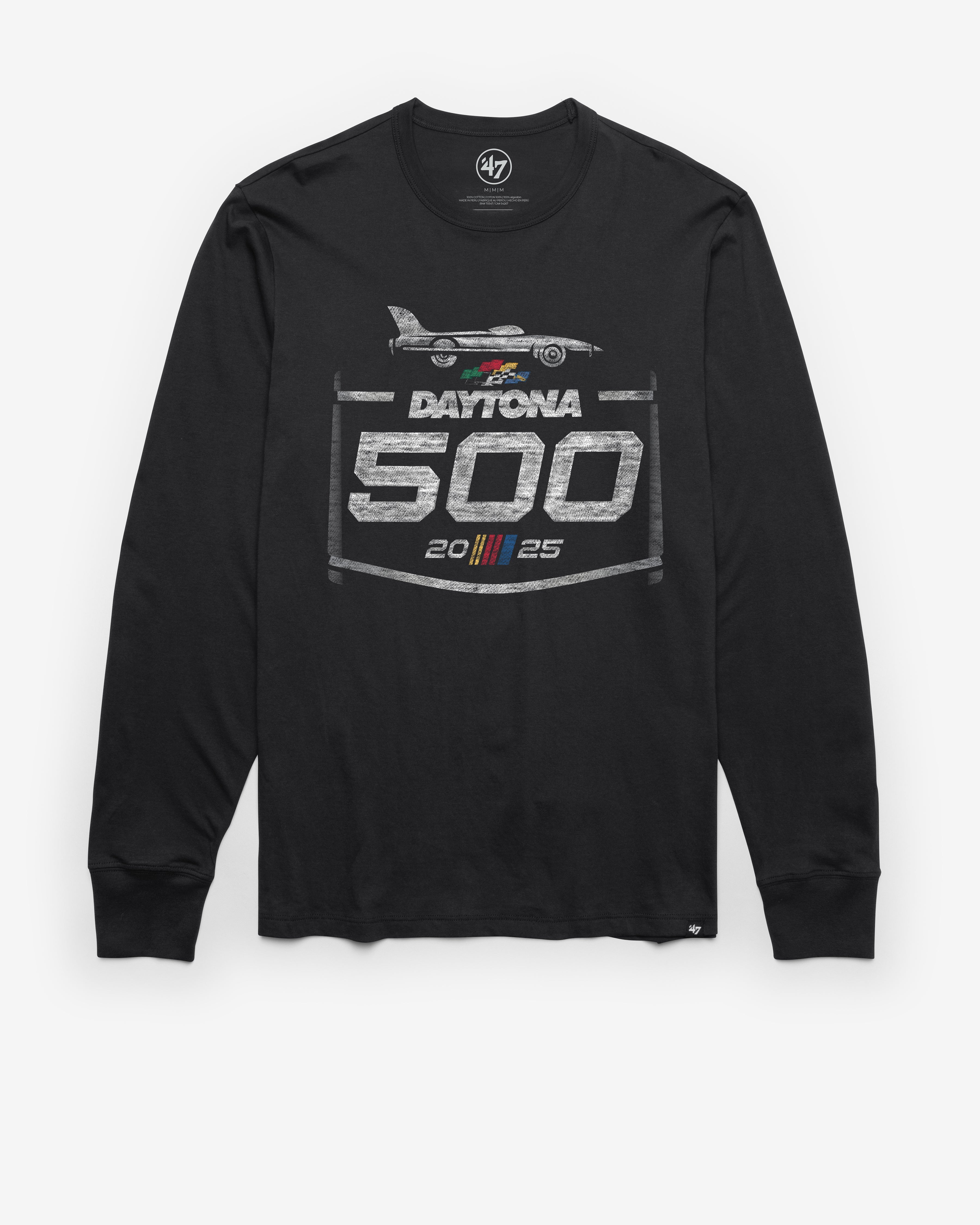 DAYTONA 500 PREMIER '47 FRANKLIN LONG SLEEVE TEE FLINT BLACK
