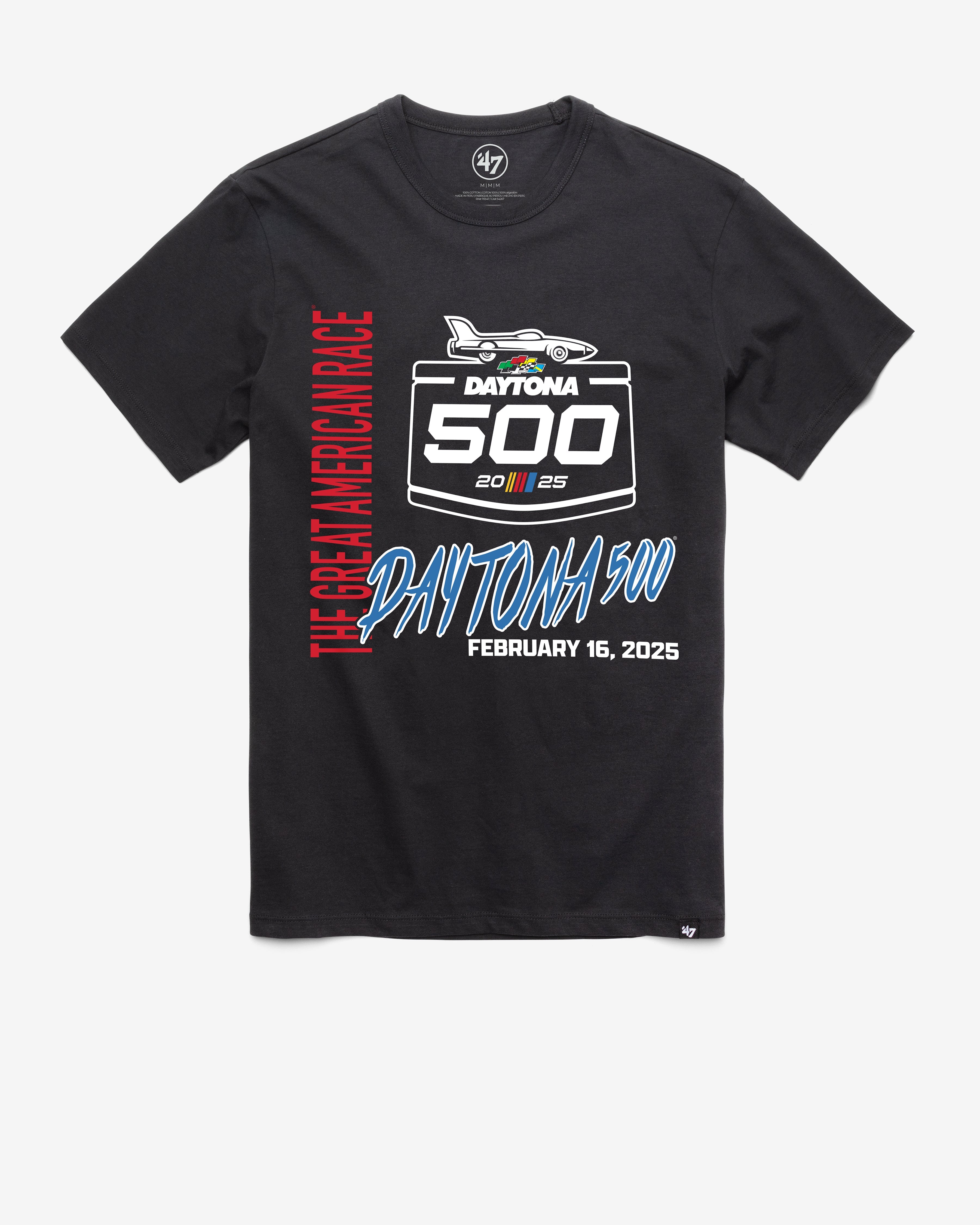 DAYTONA 500 SIDE ARM '47 FRANKLIN TEE FLINT BLACK