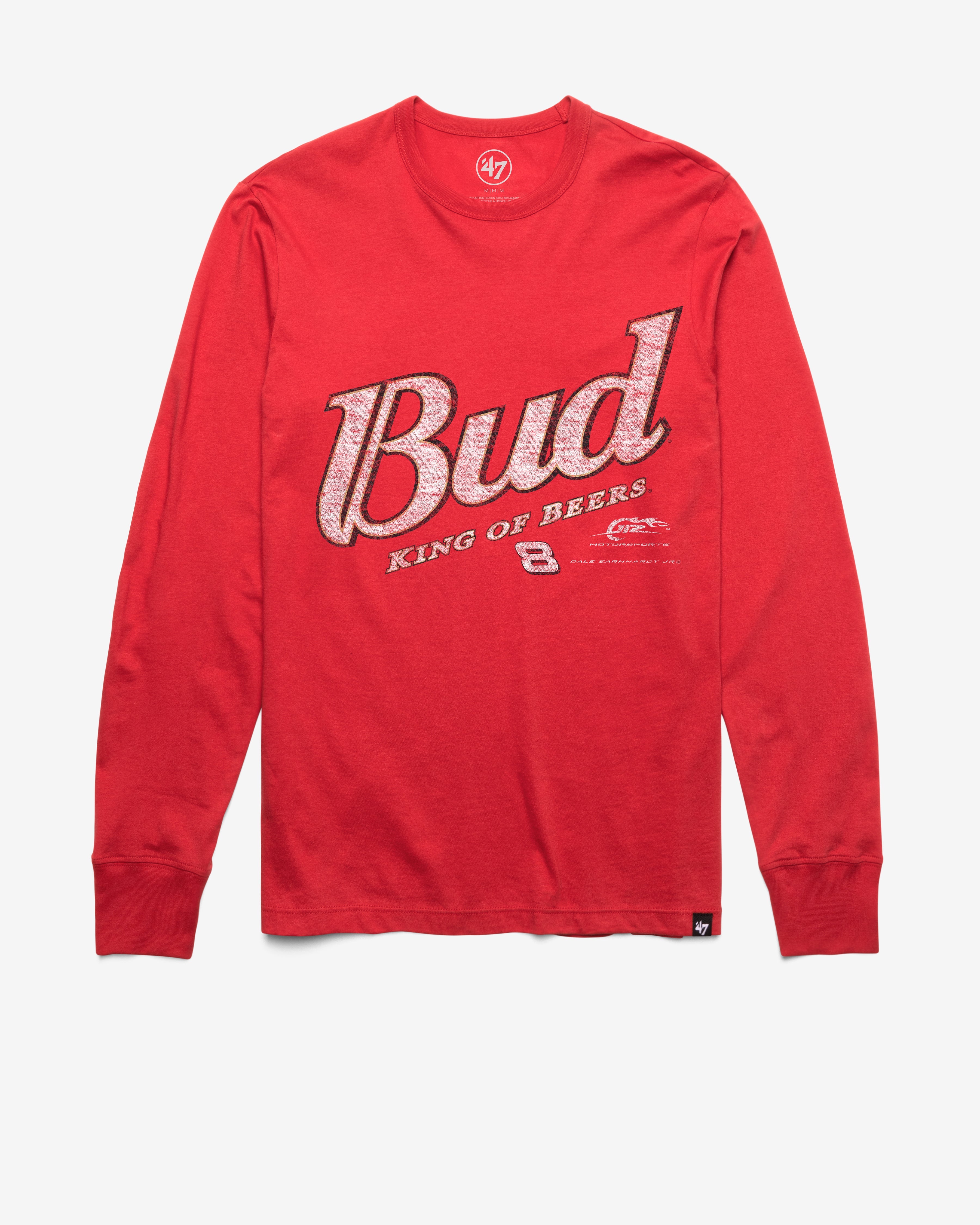 DALE EARNHARDT JR. / JR. MOTORSPORTS DRIVER '47 FRANKLIN LONG SLEEVE TEE RACER RED