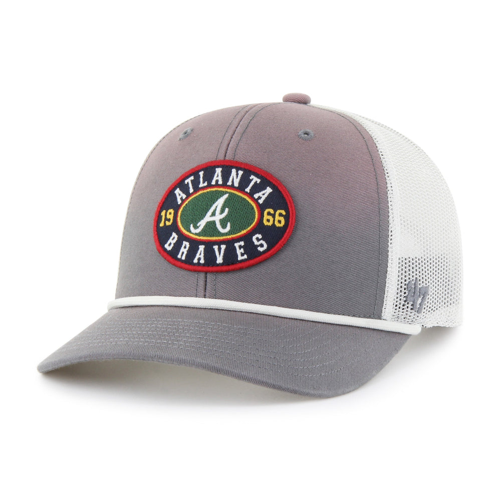 ATLANTA BRAVES TIDE SWEEP ROPE '47 TRUCKER DARK GRAY