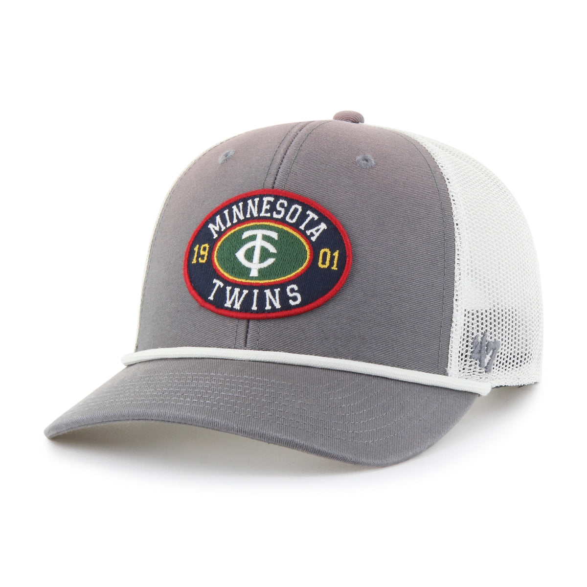 MINNESOTA TWINS TIDE SWEEP ROPE '47 TRUCKER DARK GRAY