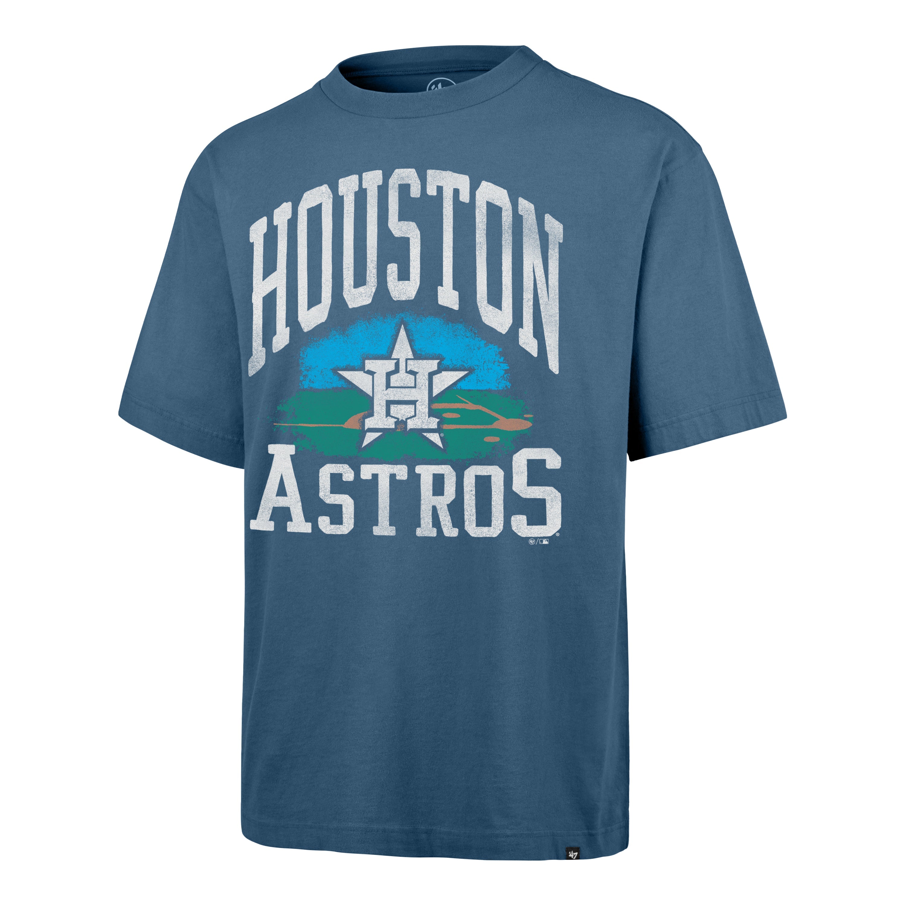 HOUSTON ASTROS CLOUDFIELD MONTAUK '47 FOUNDATION TEE DUSTED TIMBER BLUE