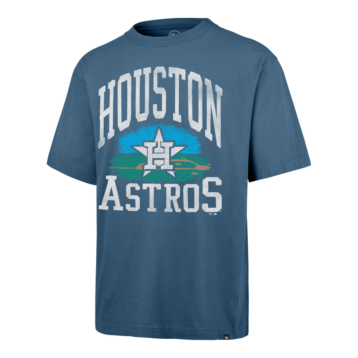 HOUSTON ASTROS CLOUDFIELD MONTAUK '47 FOUNDATION TEE DUSTED TIMBER BLUE