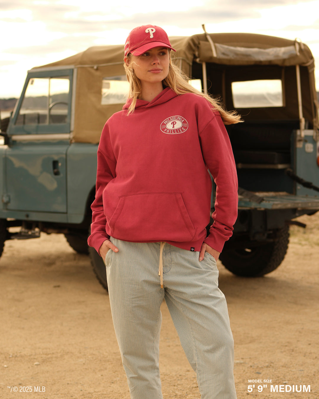 LOS ANGELES DODGERS HOOKLINE '47 RIVER HOODIE DUSTED TIMBER BLUE