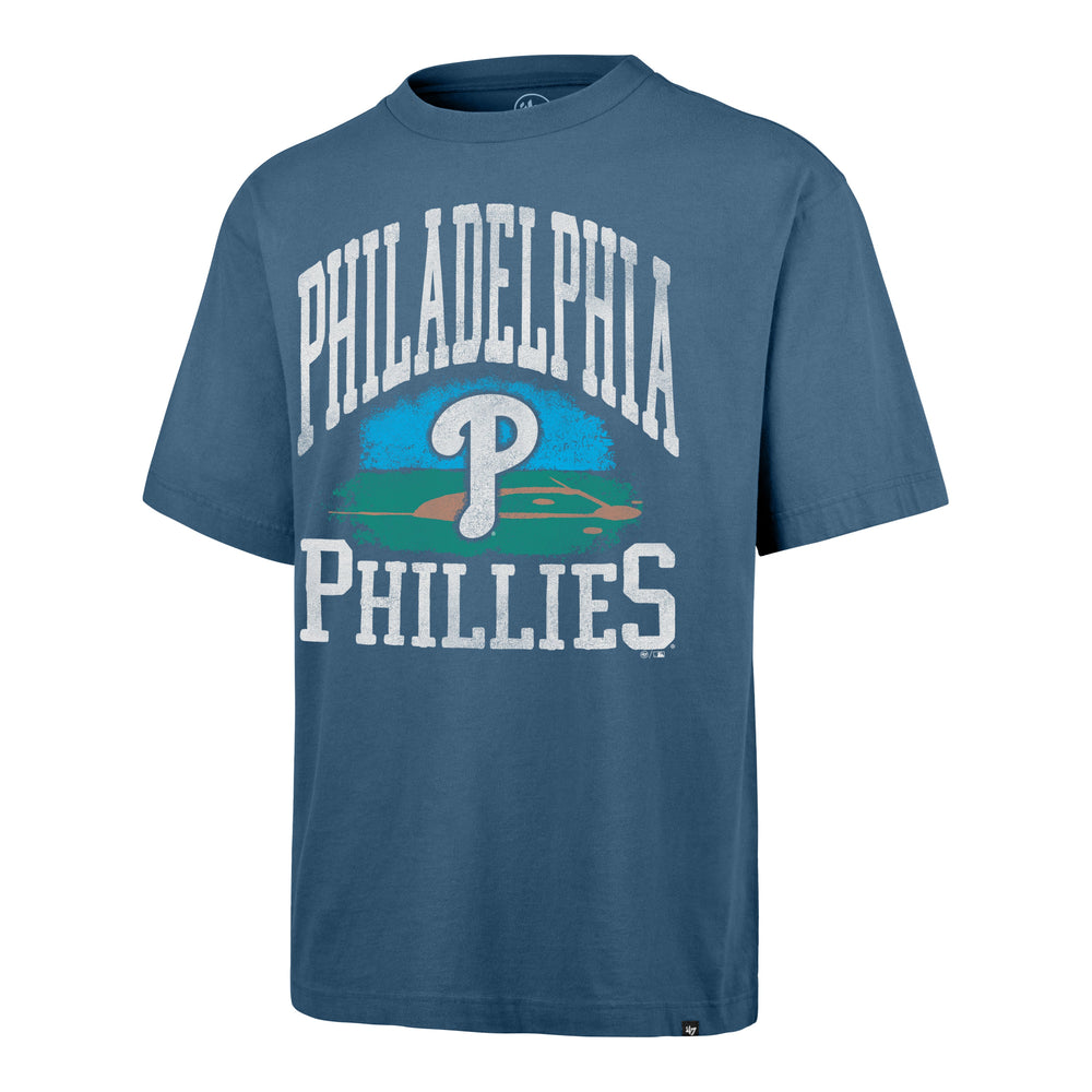 PHILADELPHIA PHILLIES CLOUDFIELD MONTAUK '47 FOUNDATION TEE DUSTED TIMBER BLUE