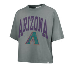 ARIZONA DIAMONDBACKS COOPERSTOWN SHALE '47 MONTAUK CROP TEE WOMENS DUSTED DARK GRAY