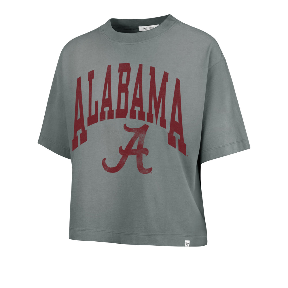 ALABAMA CRIMSON TIDE SHALE '47 MONTAUK CROP TEE WOMENS DUSTED DARK GRAY