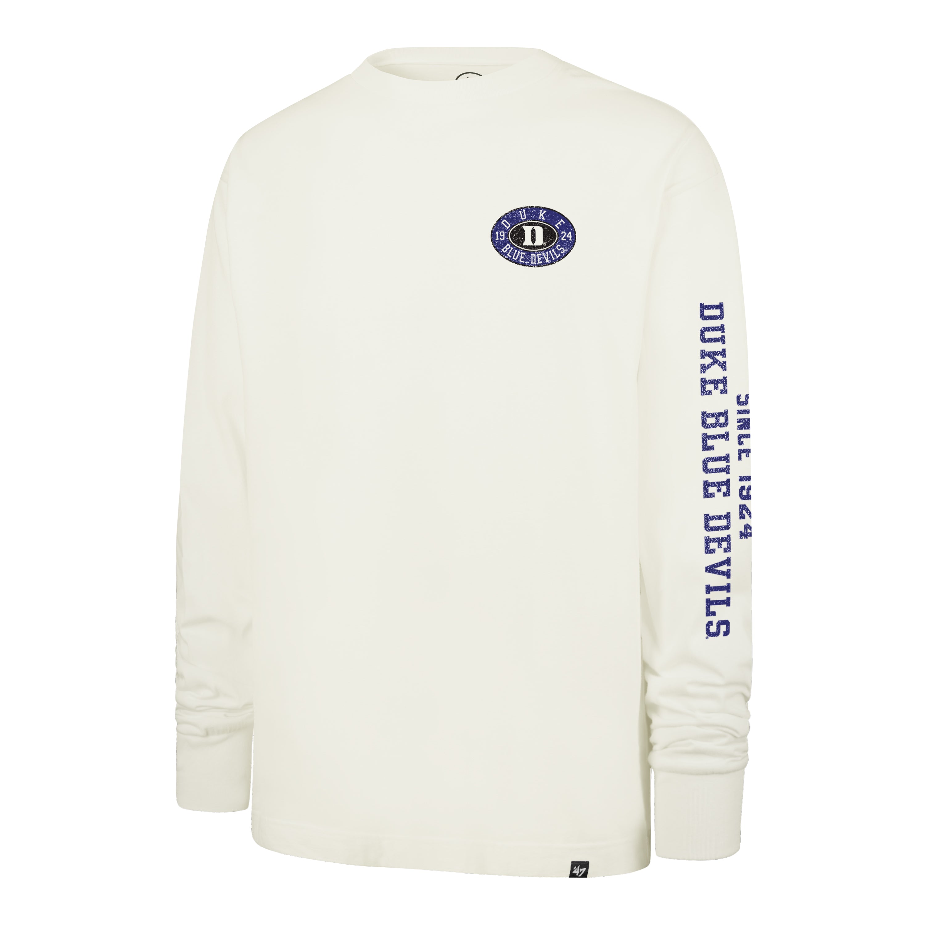 DUKE BLUE DEVILS TIDE SWEEP '47 MONTAUK FOUNDATION LONG SLEEVE TEE SANDSTONE