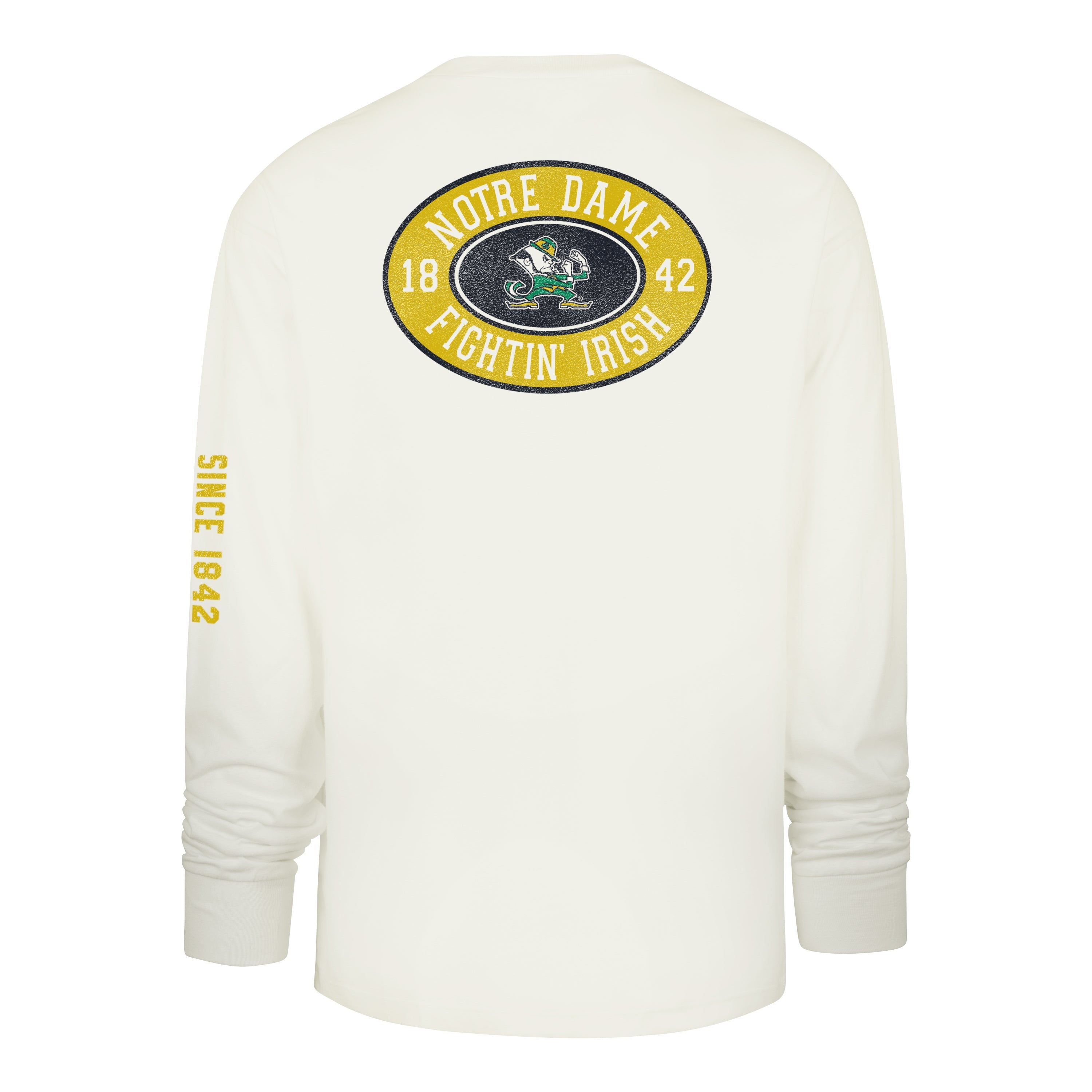 NOTRE DAME FIGHTING IRISH TIDE SWEEP MONTAUK '47 FOUNDATION LONG SLEEVE TEE SANDSTONE