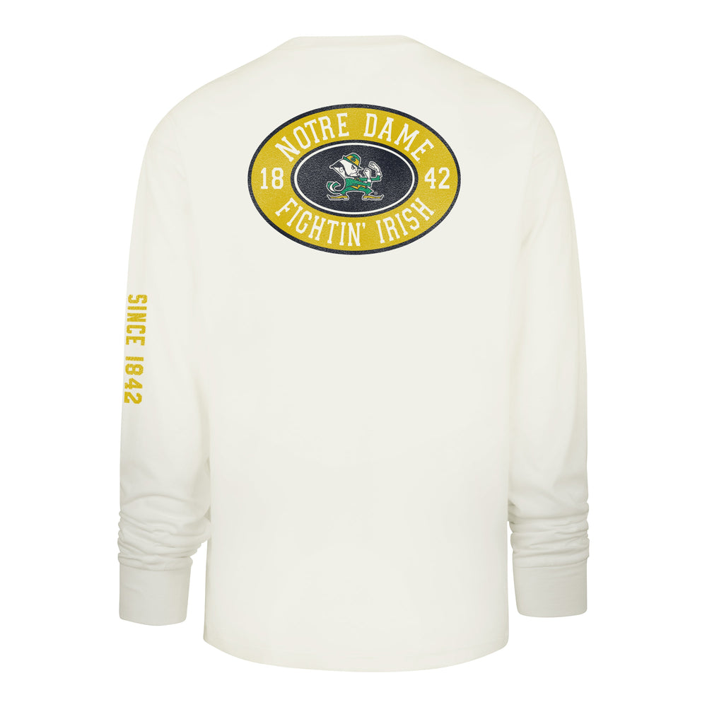 NOTRE DAME FIGHTING IRISH TIDE SWEEP MONTAUK '47 FOUNDATION LONG SLEEVE TEE SANDSTONE