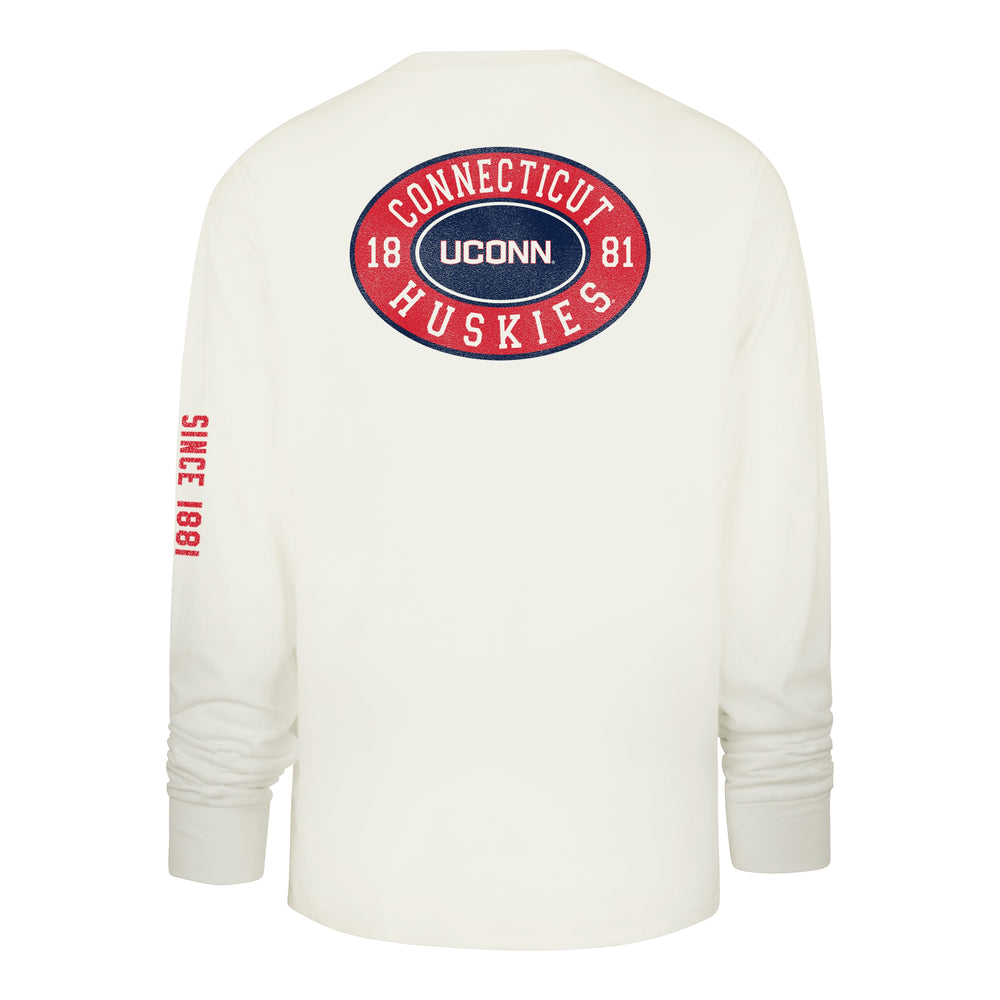 CONNECTICUT HUSKIES UCONN TIDE SWEEP MONTAUK '47 FOUNDATION LONG SLEEVE TEE SANDSTONE
