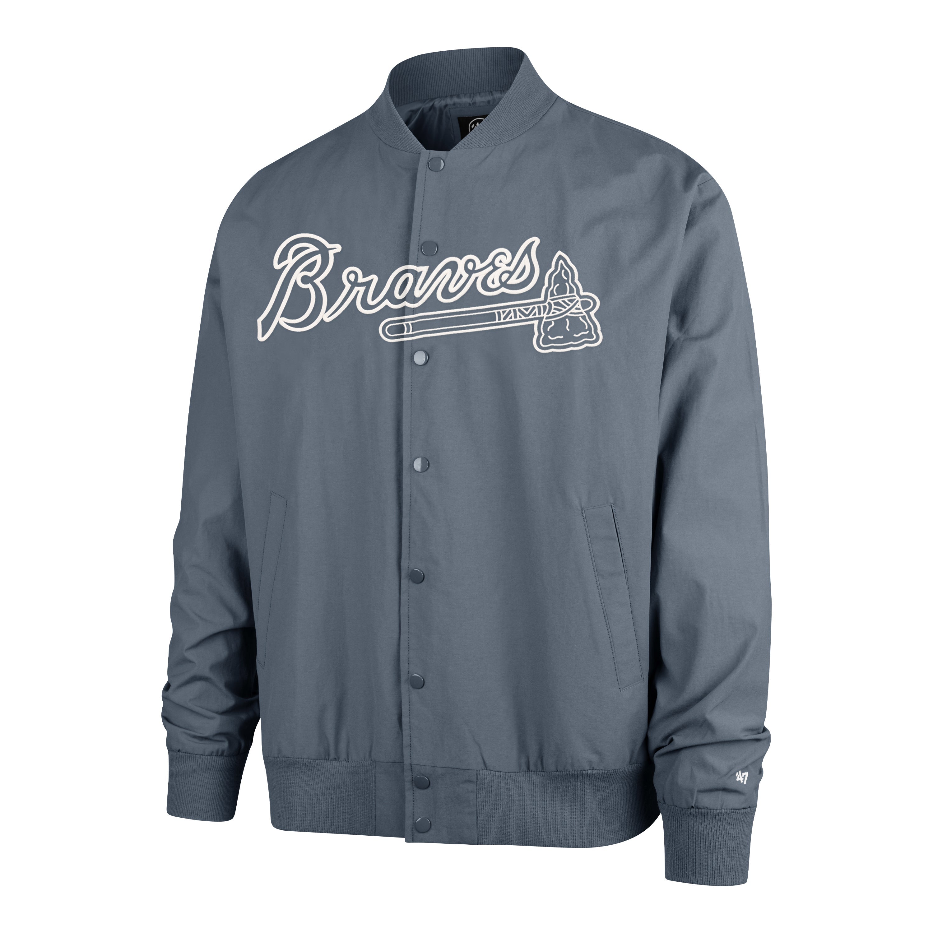 ATLANTA BRAVES TRADEMARK TWILL '47 BOMBER BASALT