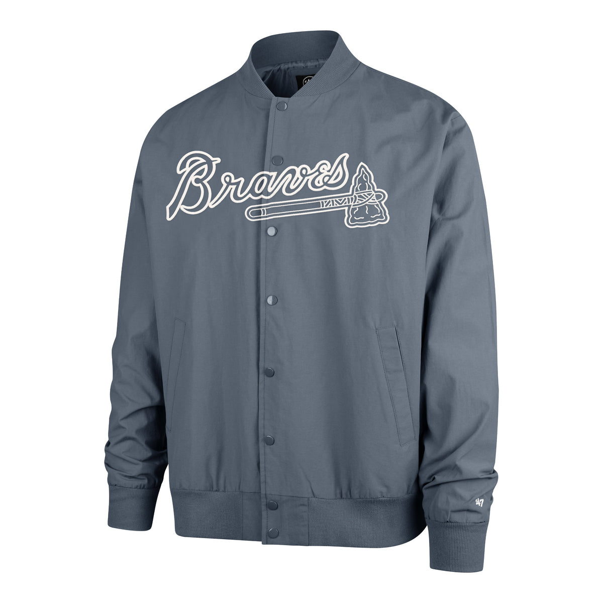 ATLANTA BRAVES TRADEMARK TWILL '47 BOMBER BASALT