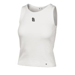 ST. LOUIS CARDINALS MICRO EMB '47 BABY RIB TANK WOMENS SANDSTONE
