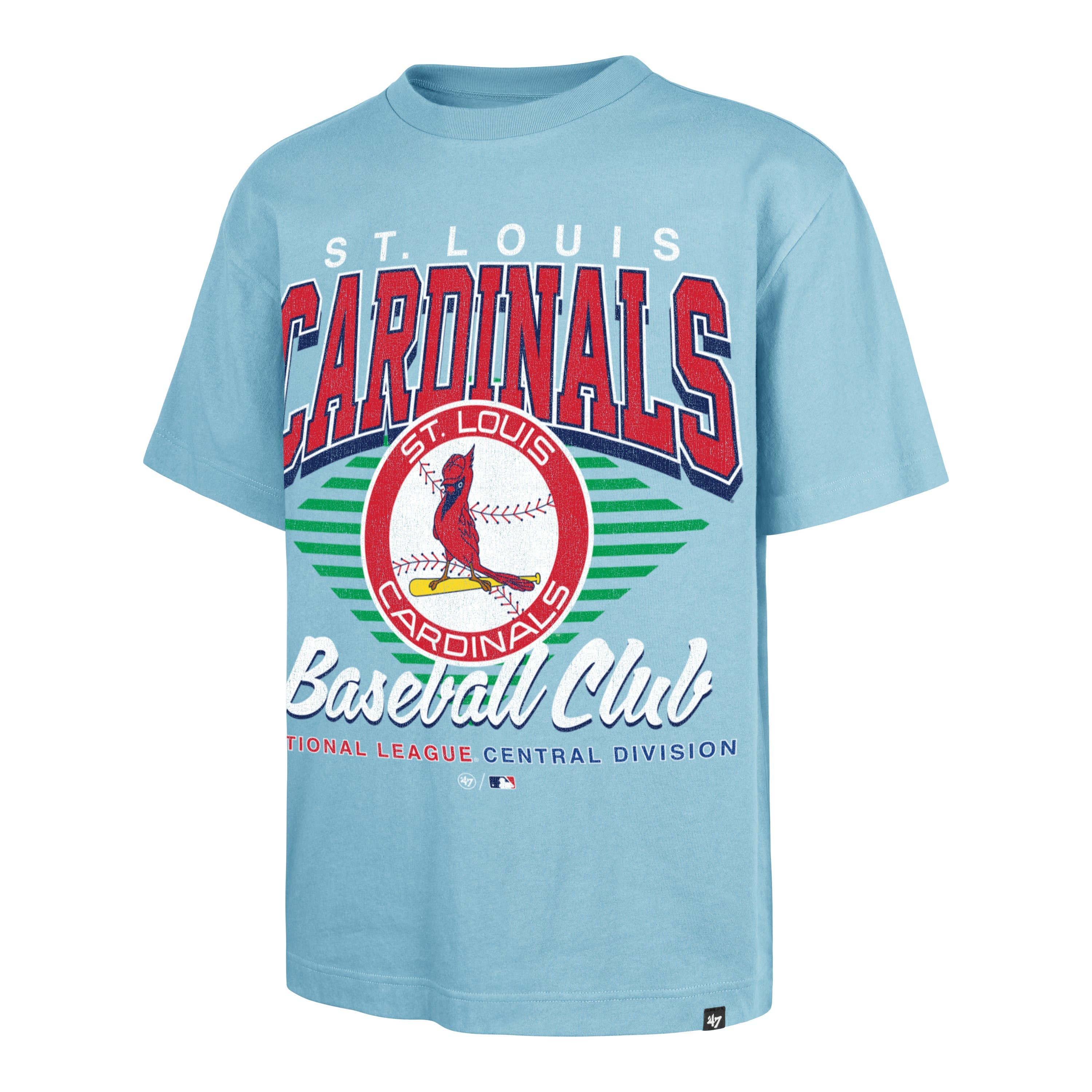 ST. LOUIS CARDINALS COOPERSTOWN EXTENDED PLAY '47 FOUNDATION TEE POWDER BLUE