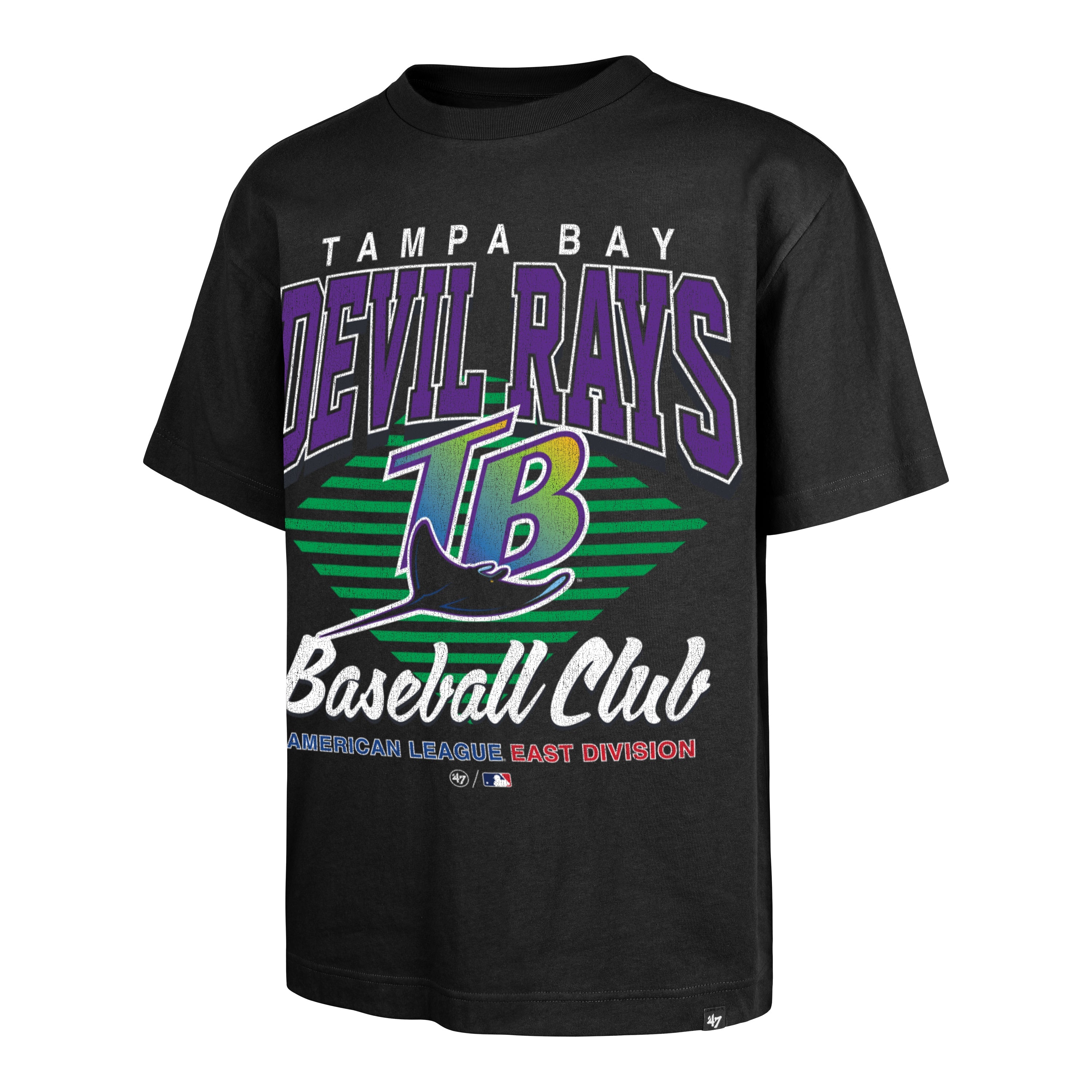 TAMPA BAY RAYS COOPERSTOWN EXTENDED PLAY '47 FOUNDATION TEE BLACK